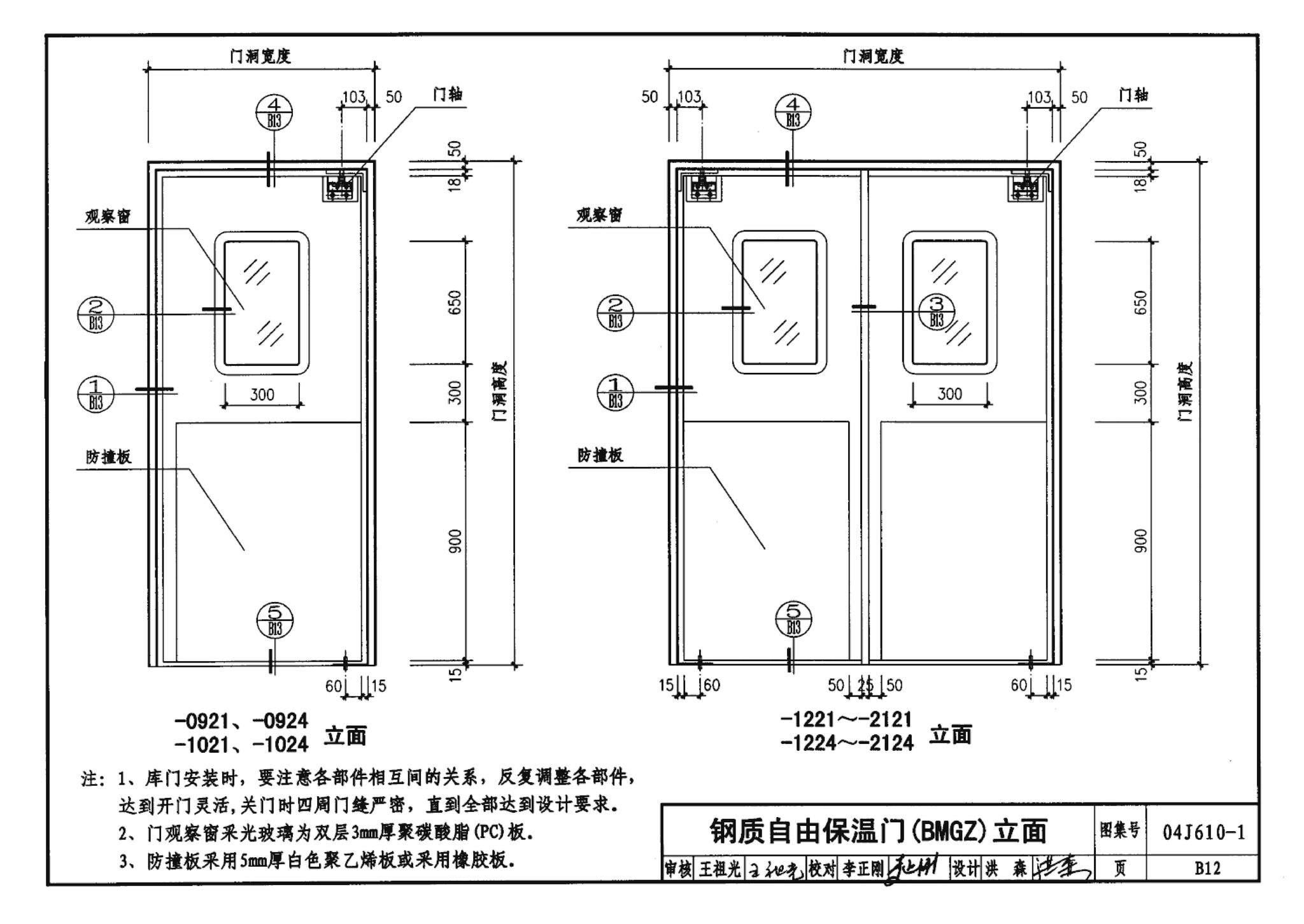 04J610-1--特种门窗－变压器室钢门窗、配变电所钢大门、防射线门窗、冷藏库门、保温门、隔声门