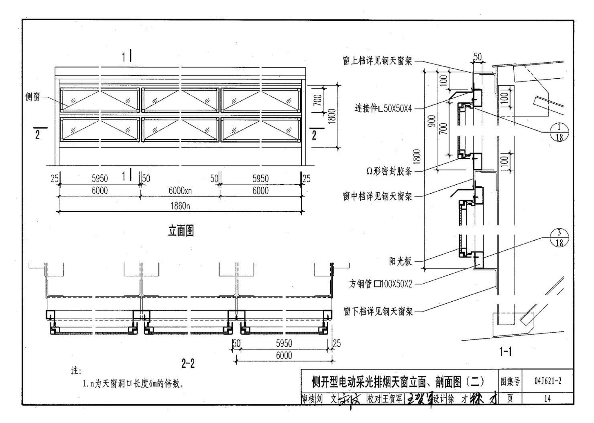 04J621-2--电动采光排烟天窗