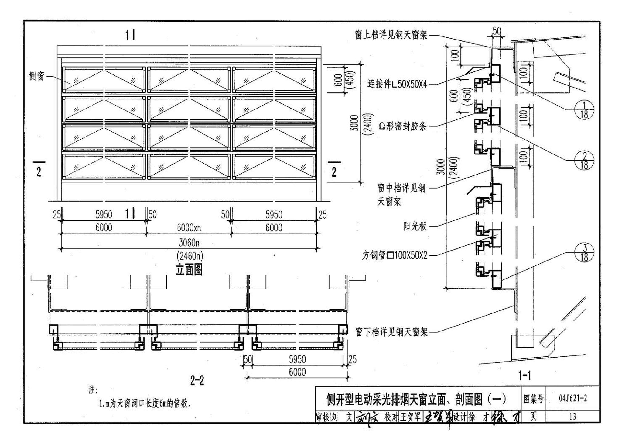 04J621-2--电动采光排烟天窗