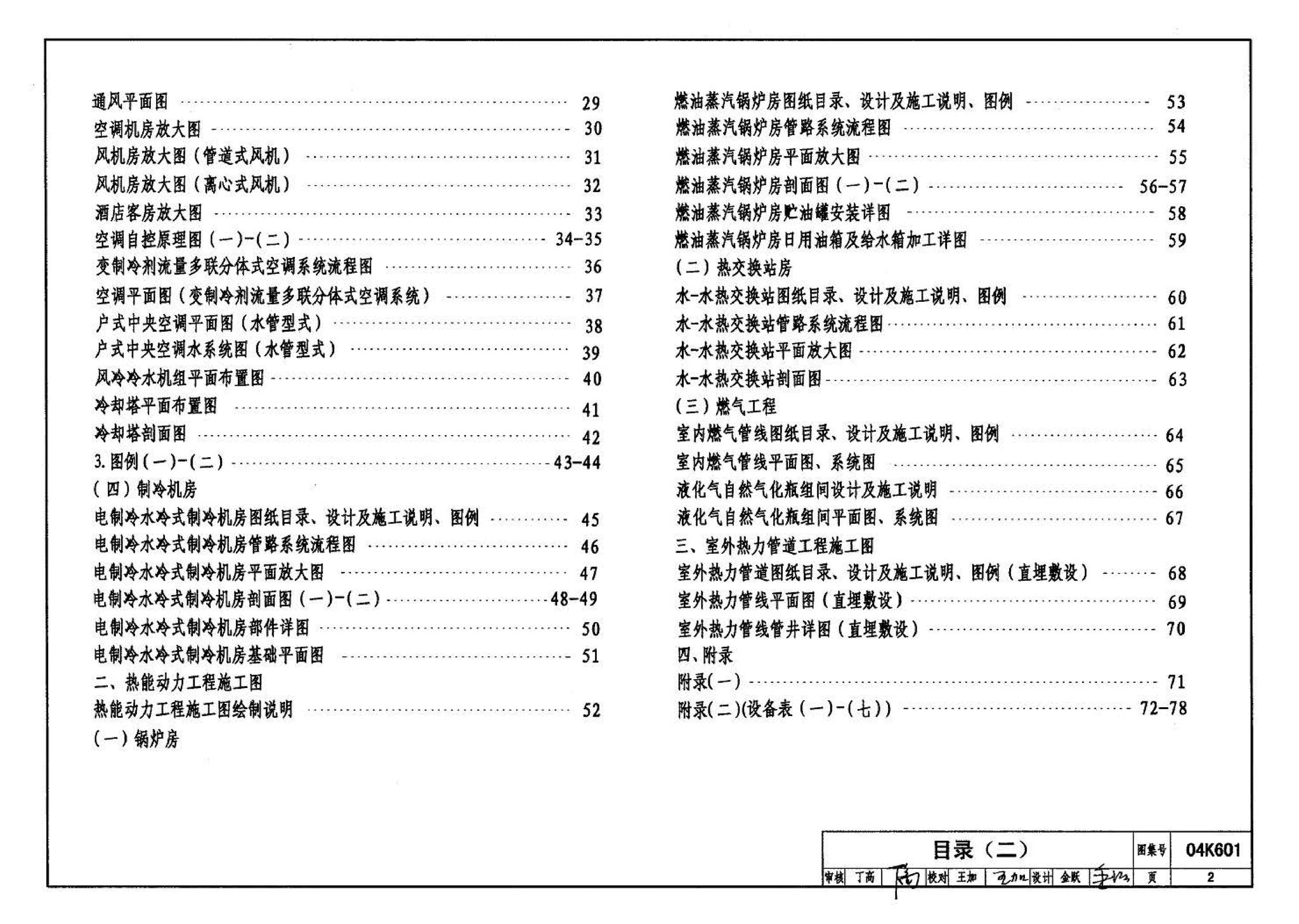 04K601--民用建筑工程暖通空调及动力施工图设计深度图样