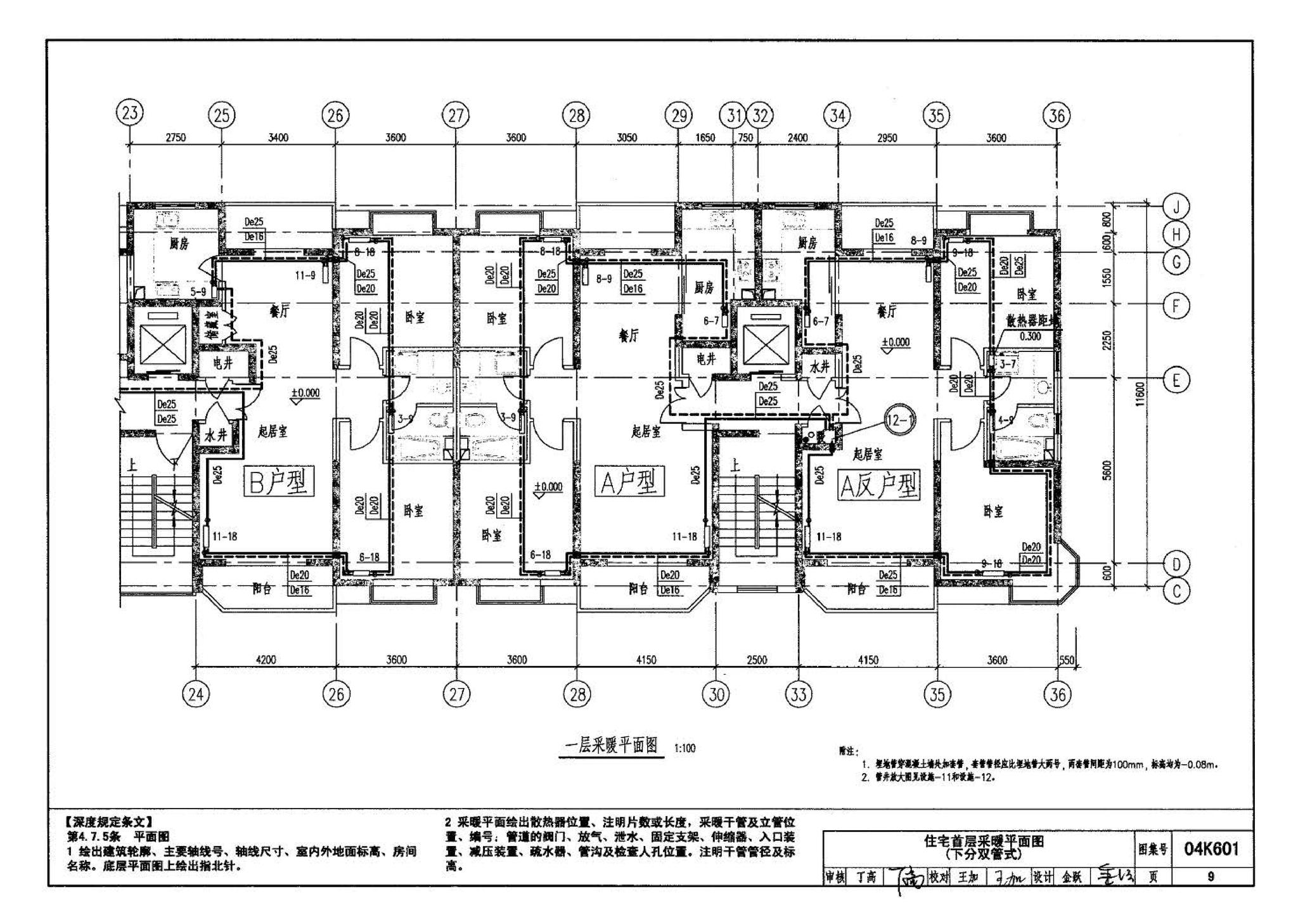 04K601--民用建筑工程暖通空调及动力施工图设计深度图样