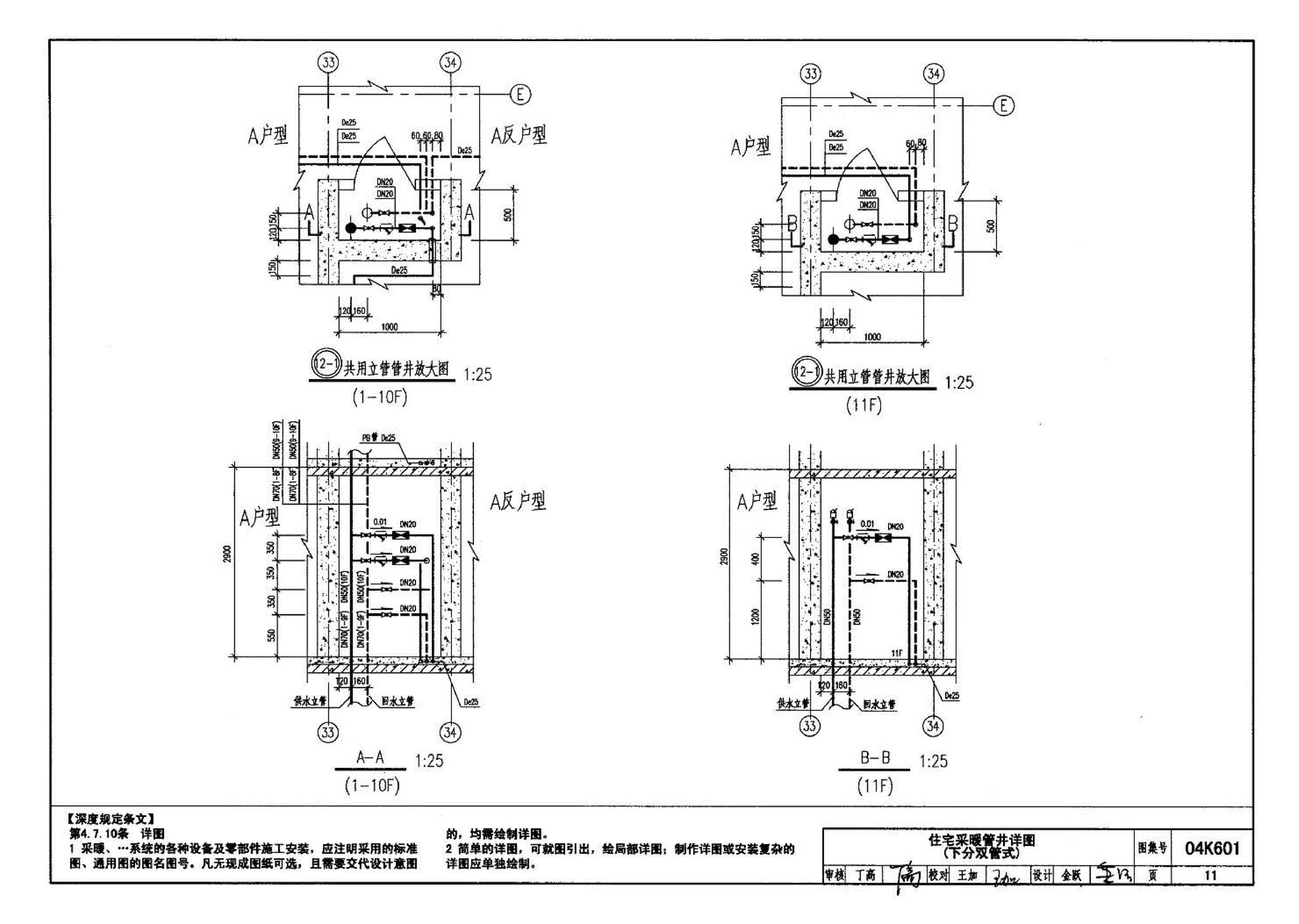 04K601--民用建筑工程暖通空调及动力施工图设计深度图样