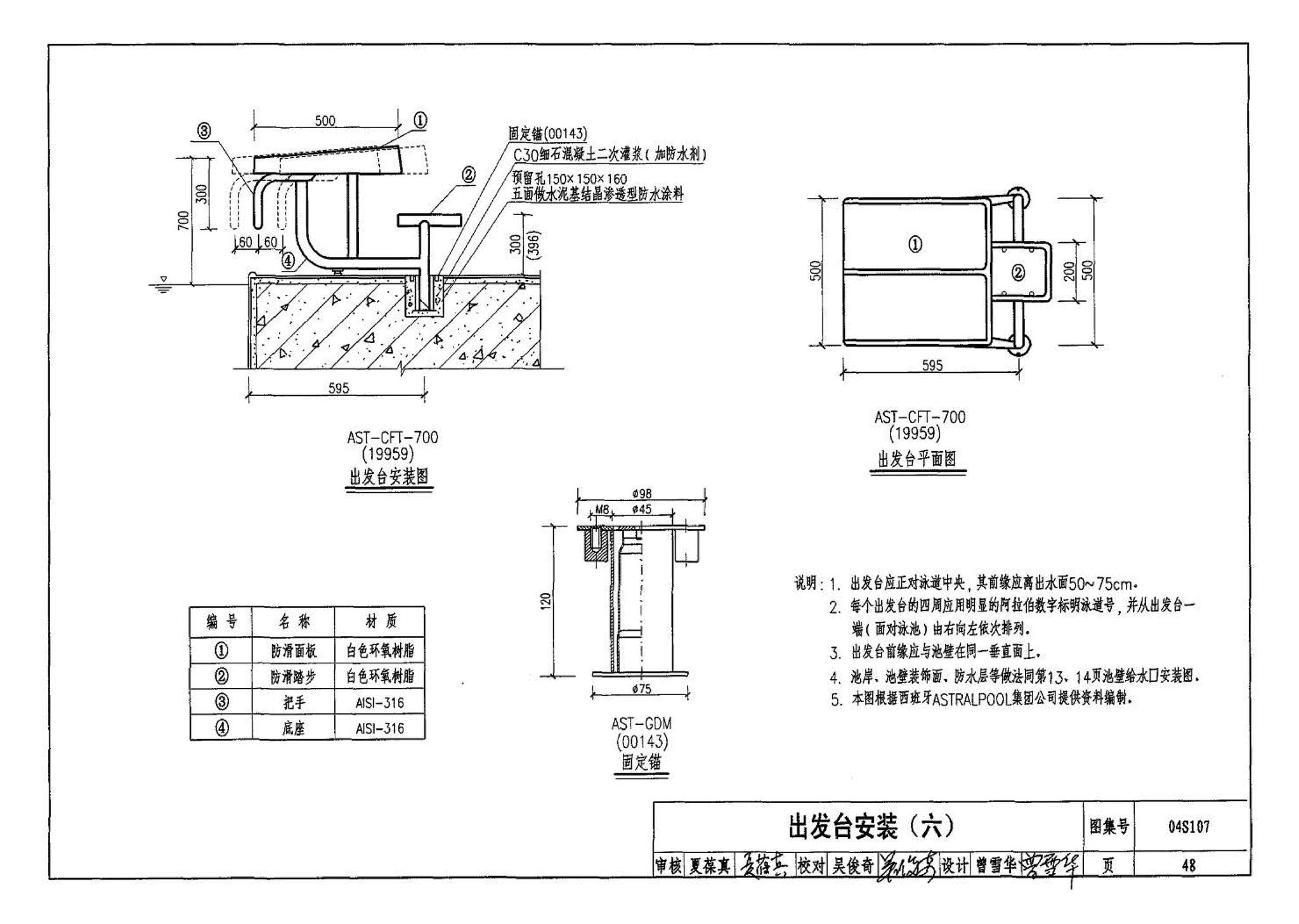 04S107--游泳池附件安装及设备选用