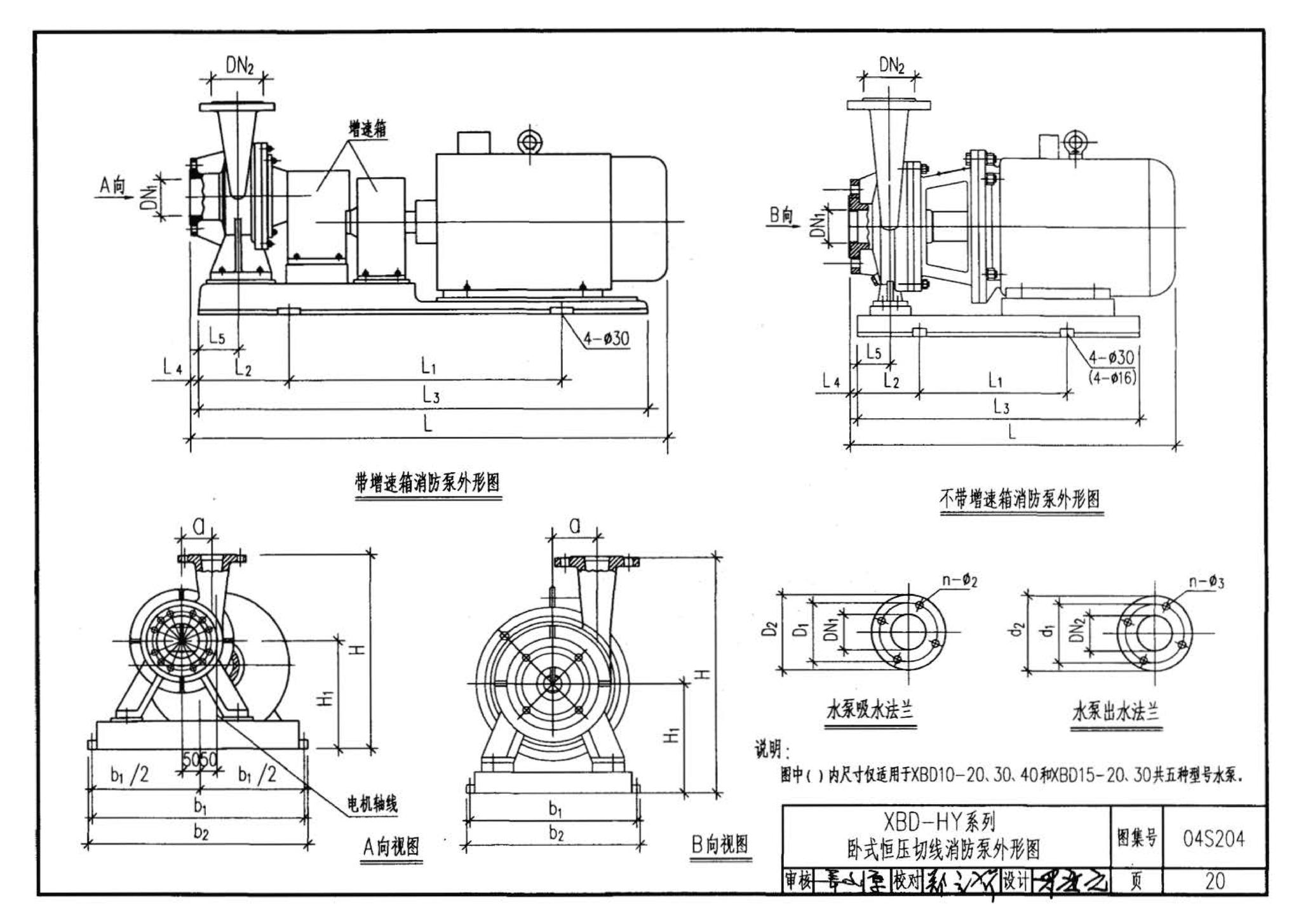 04S204--消防专用水泵选用及安装