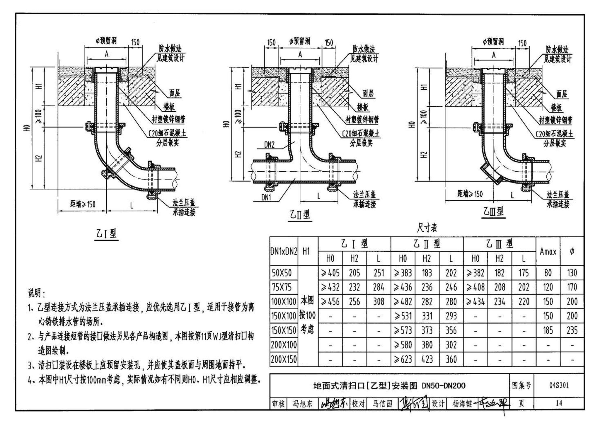 04S301--建筑排水设备附件选用安装