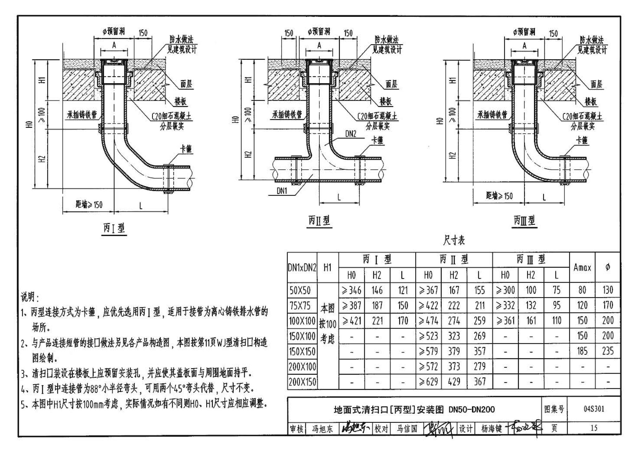 04S301--建筑排水设备附件选用安装