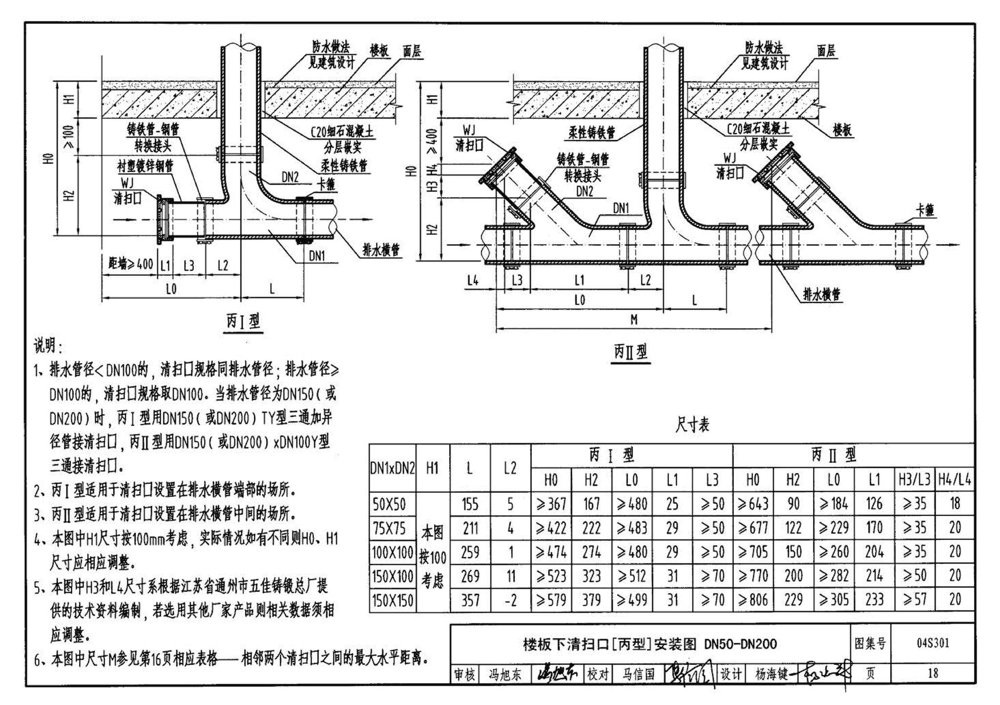 04S301--建筑排水设备附件选用安装