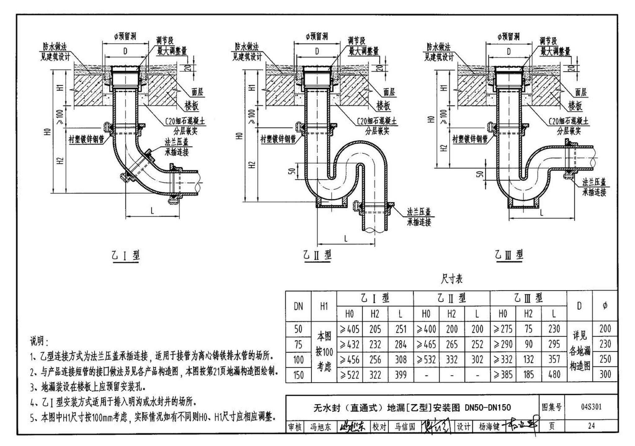 04S301--建筑排水设备附件选用安装