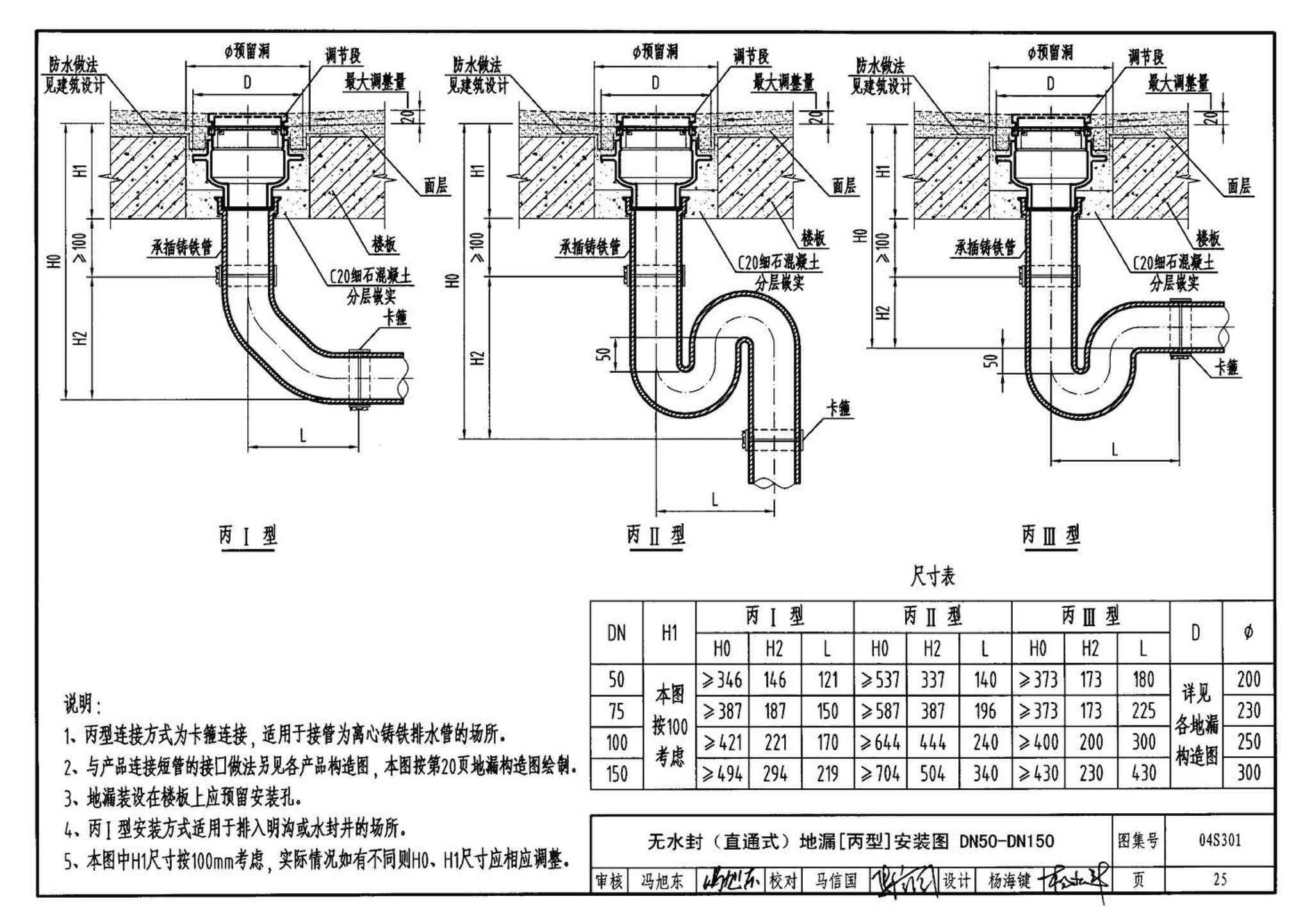 04S301--建筑排水设备附件选用安装