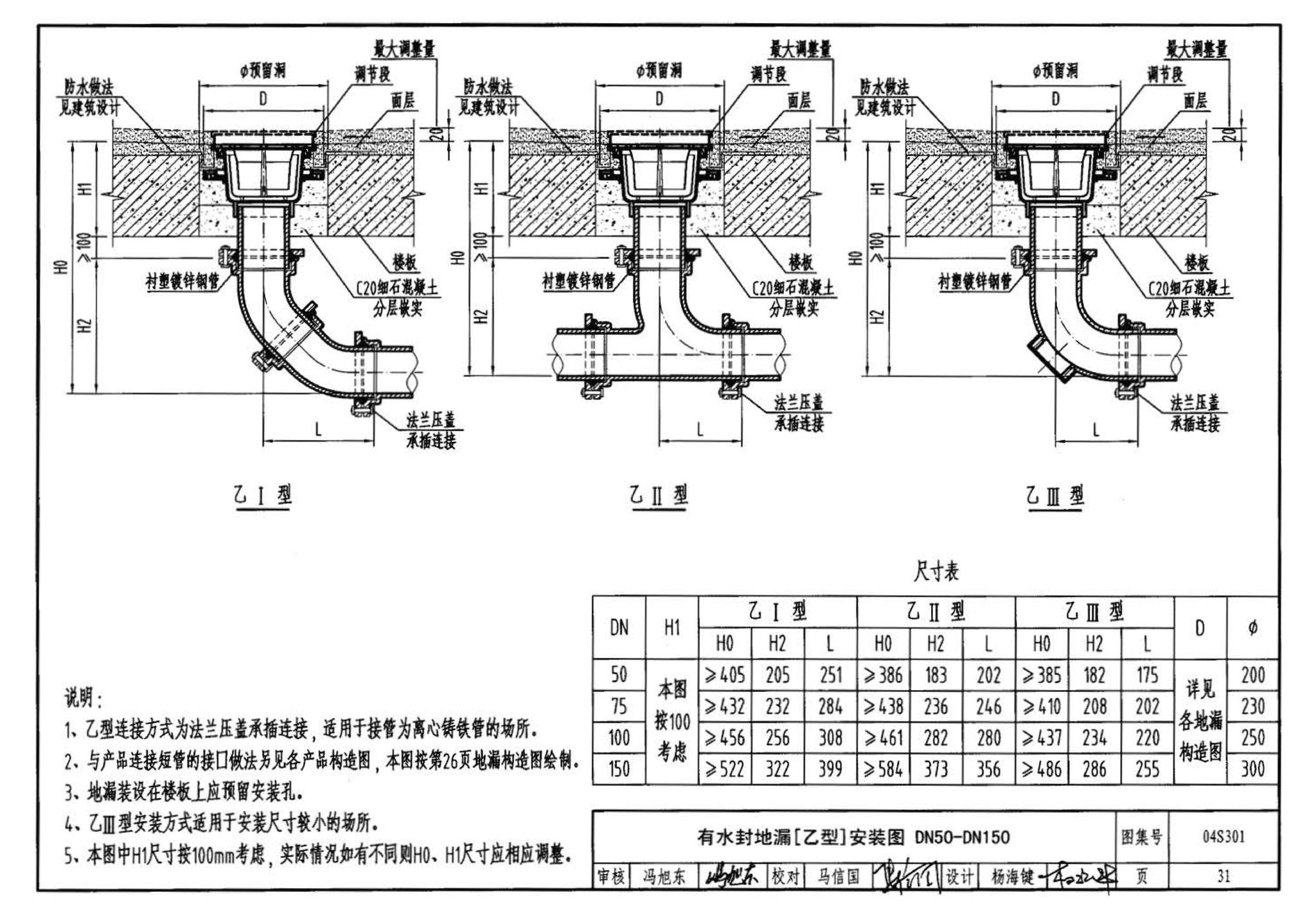 04S301--建筑排水设备附件选用安装