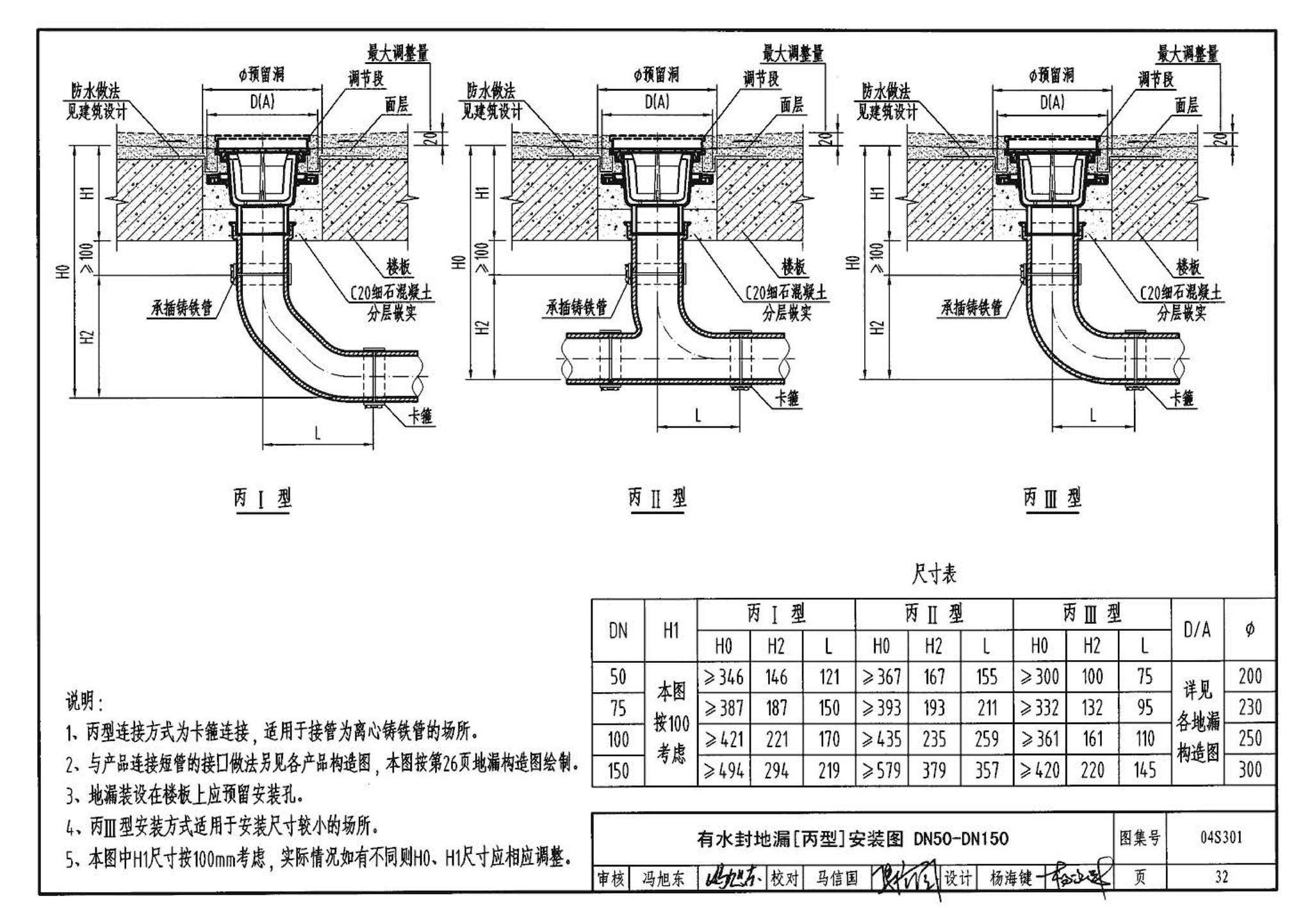 04S301--建筑排水设备附件选用安装