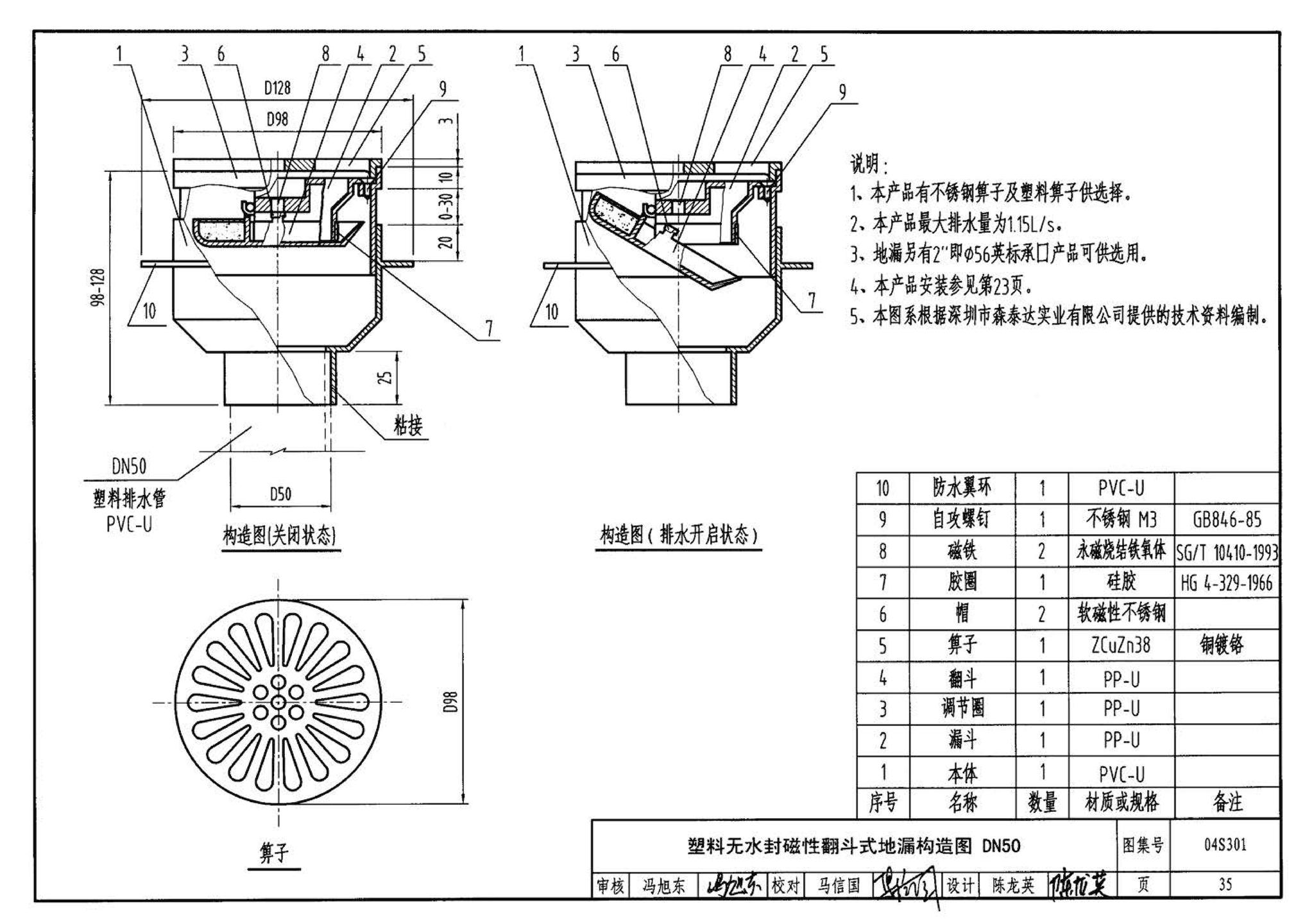 04S301--建筑排水设备附件选用安装