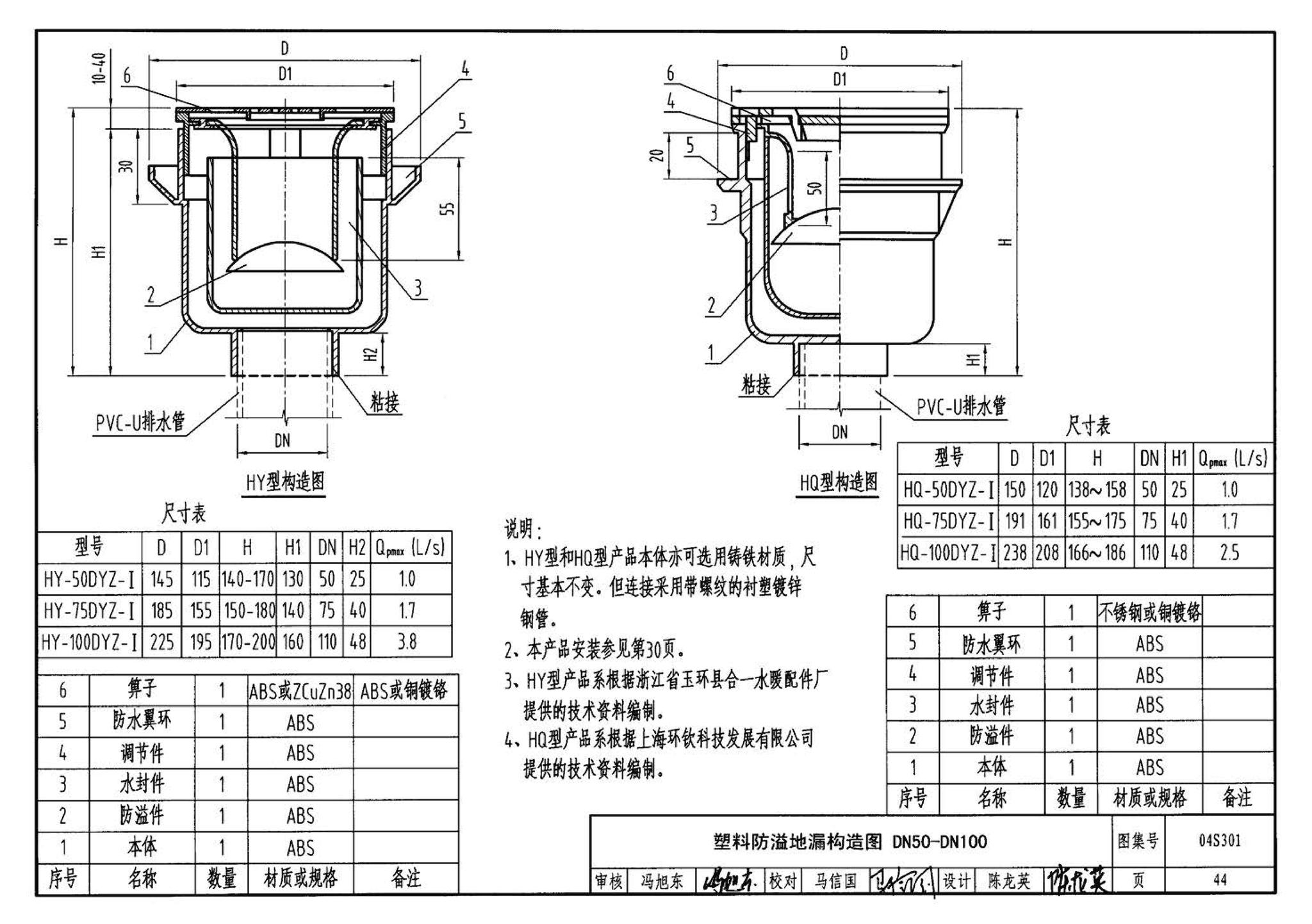 04S301--建筑排水设备附件选用安装