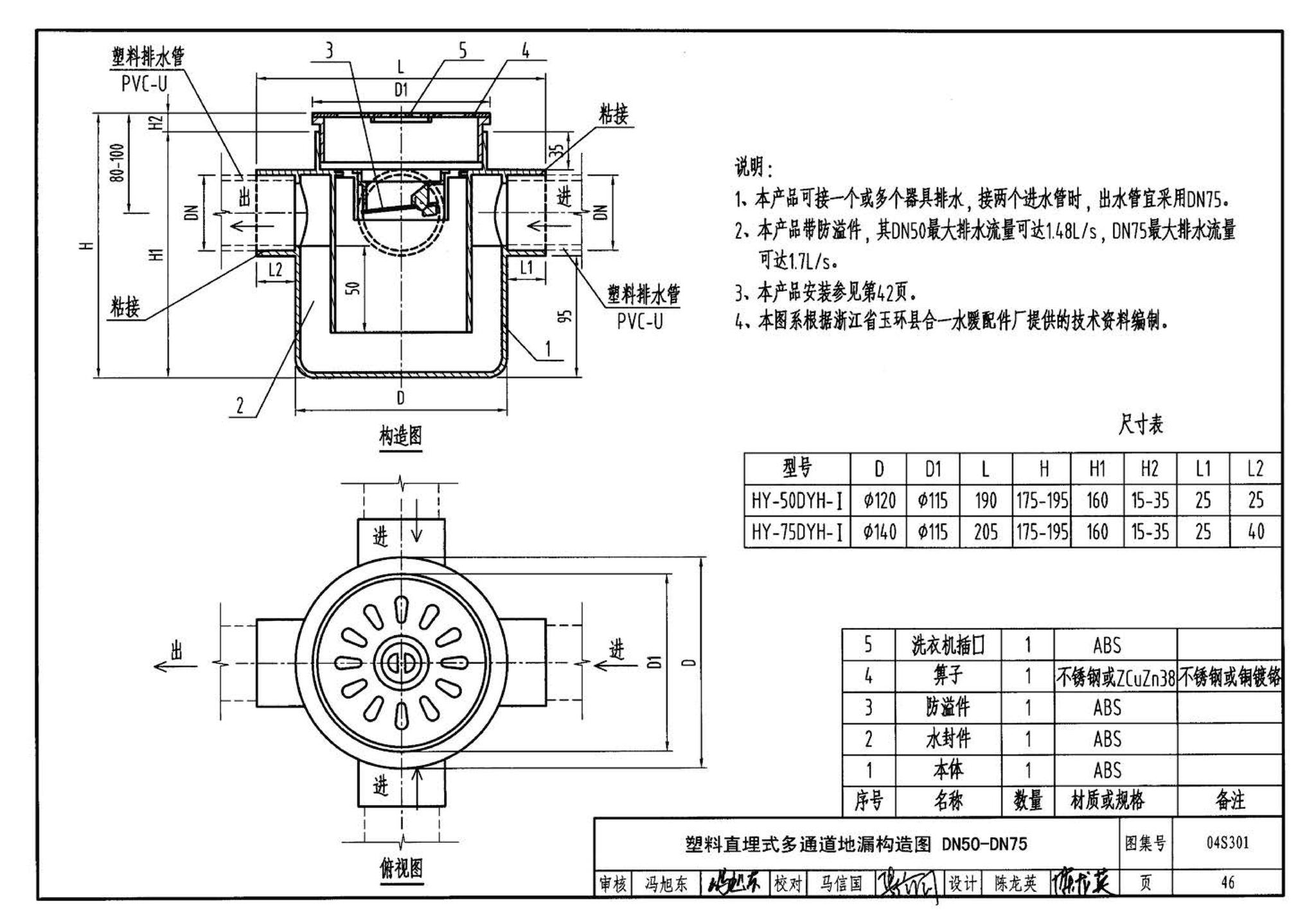 04S301--建筑排水设备附件选用安装