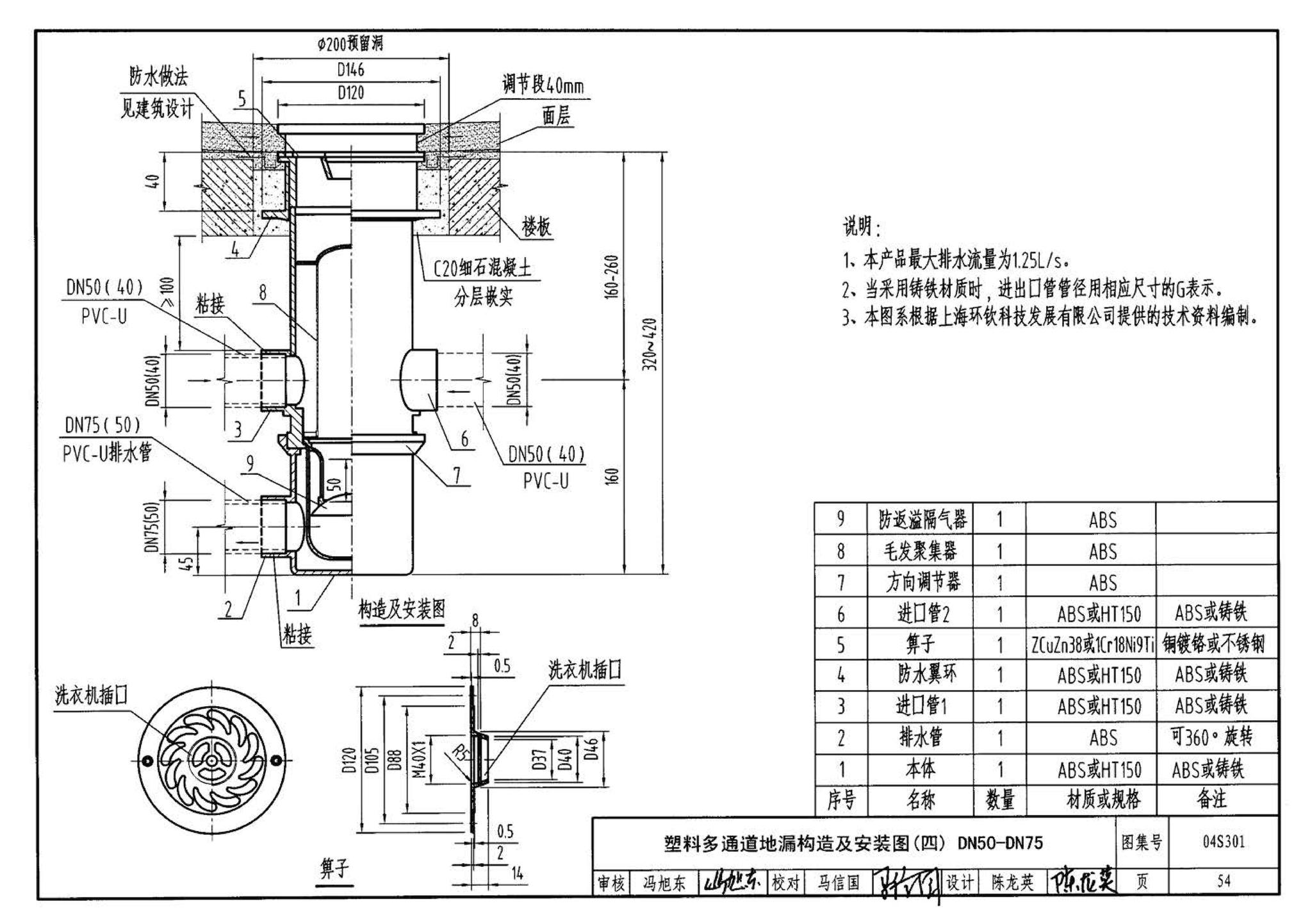 04S301--建筑排水设备附件选用安装