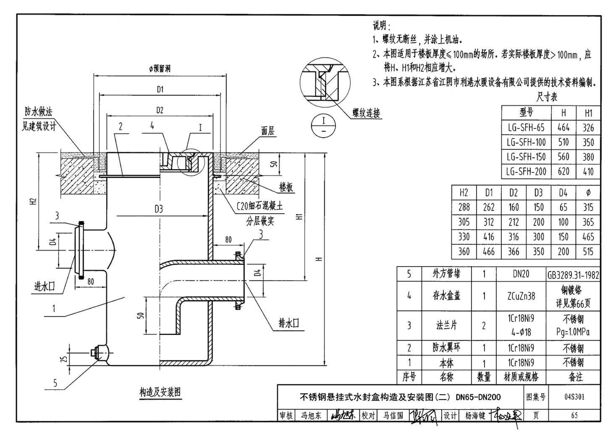 04S301--建筑排水设备附件选用安装