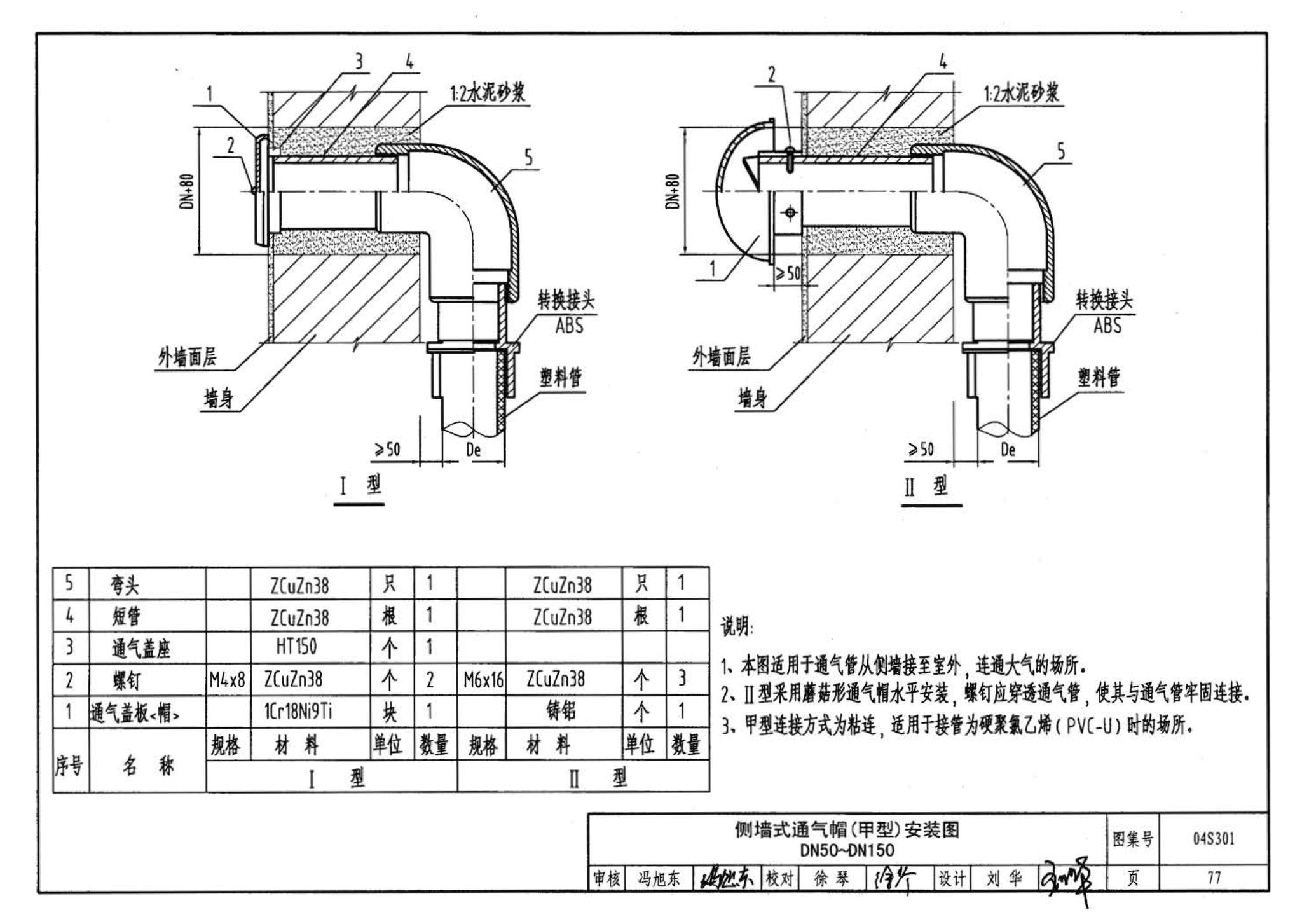 04S301--建筑排水设备附件选用安装