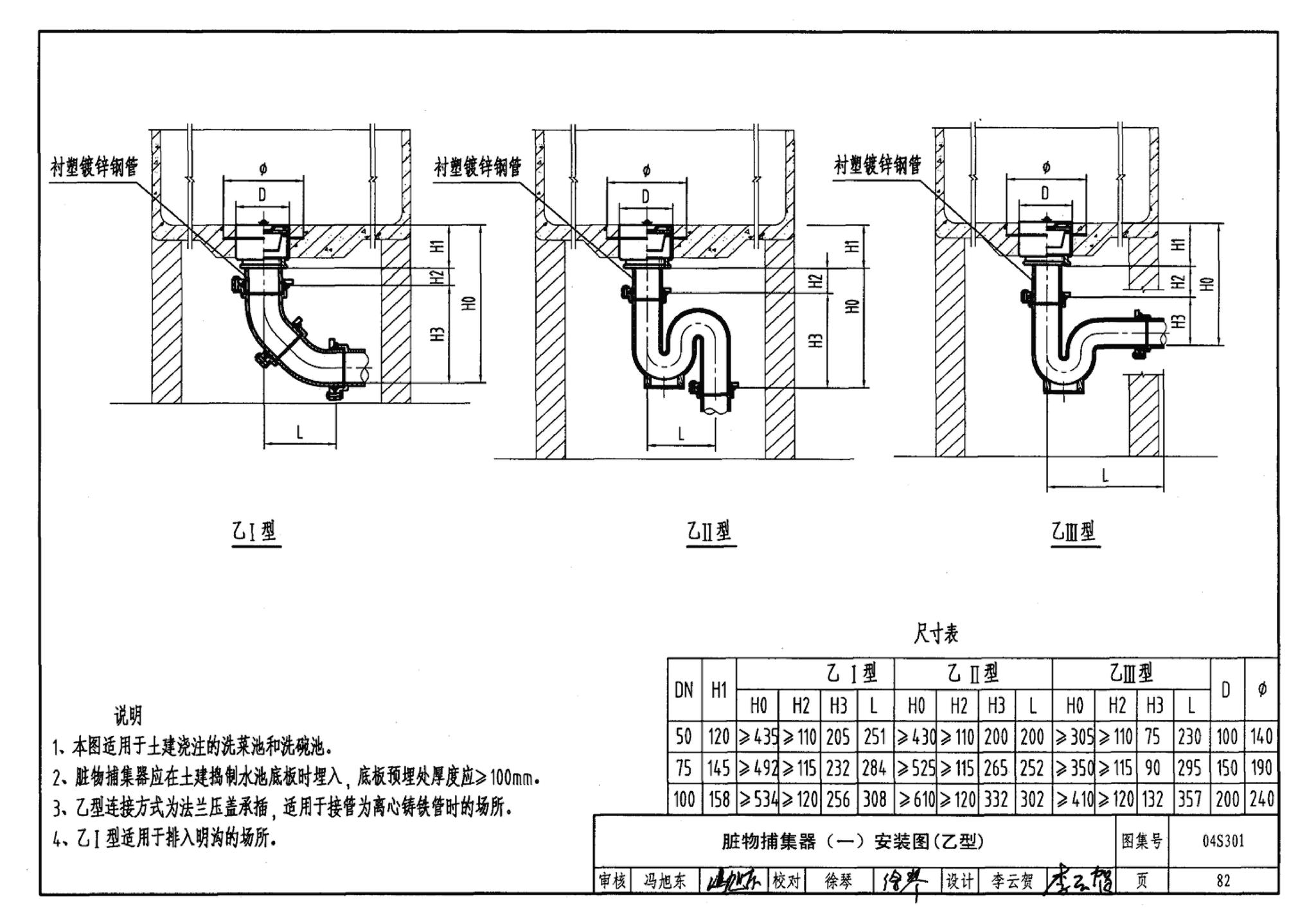 04S301--建筑排水设备附件选用安装