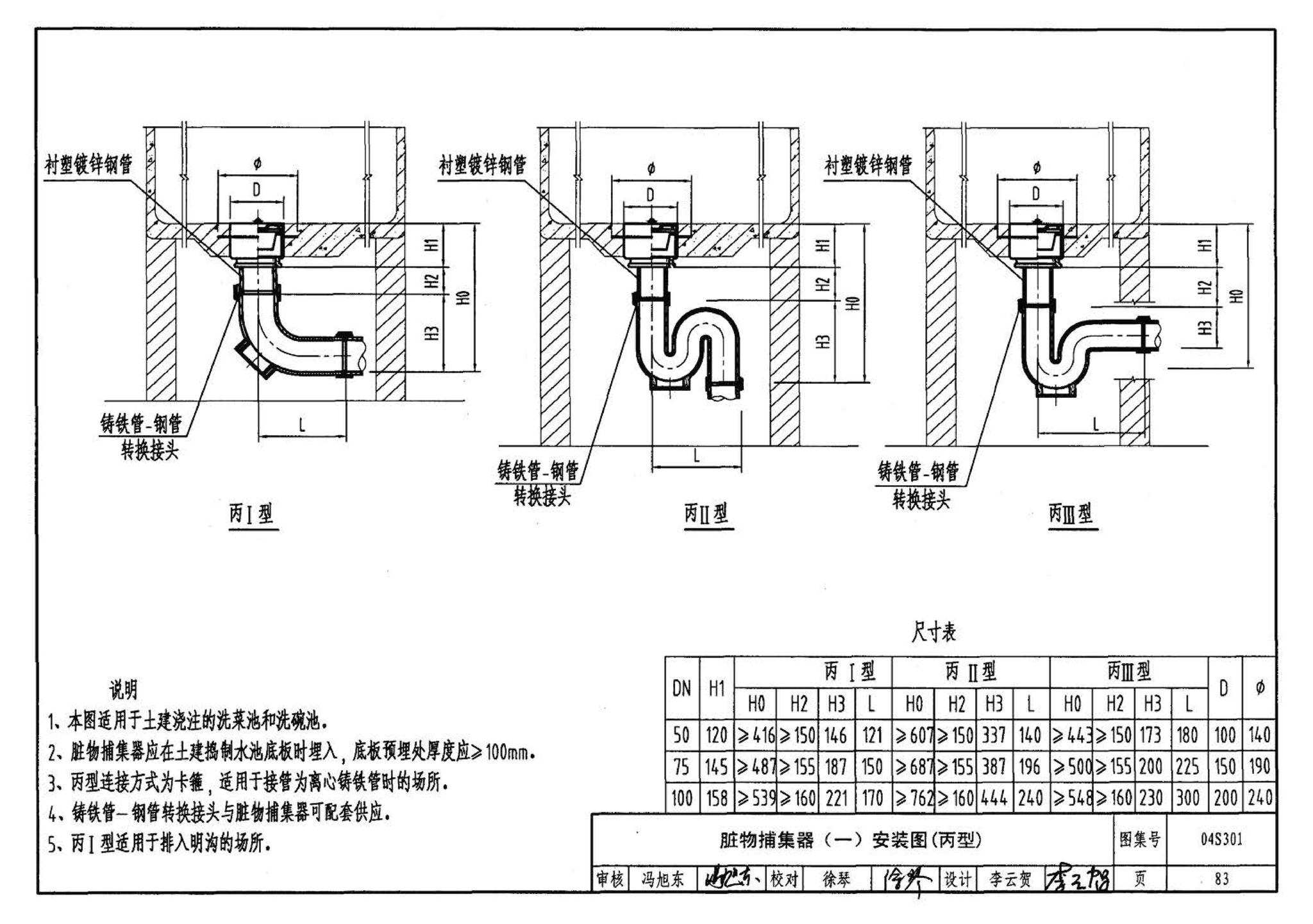 04S301--建筑排水设备附件选用安装