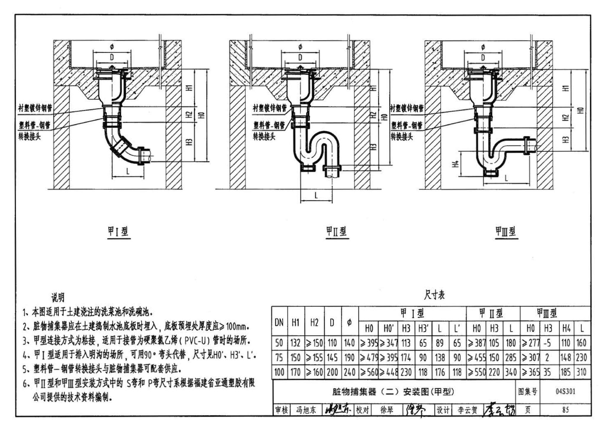 04S301--建筑排水设备附件选用安装