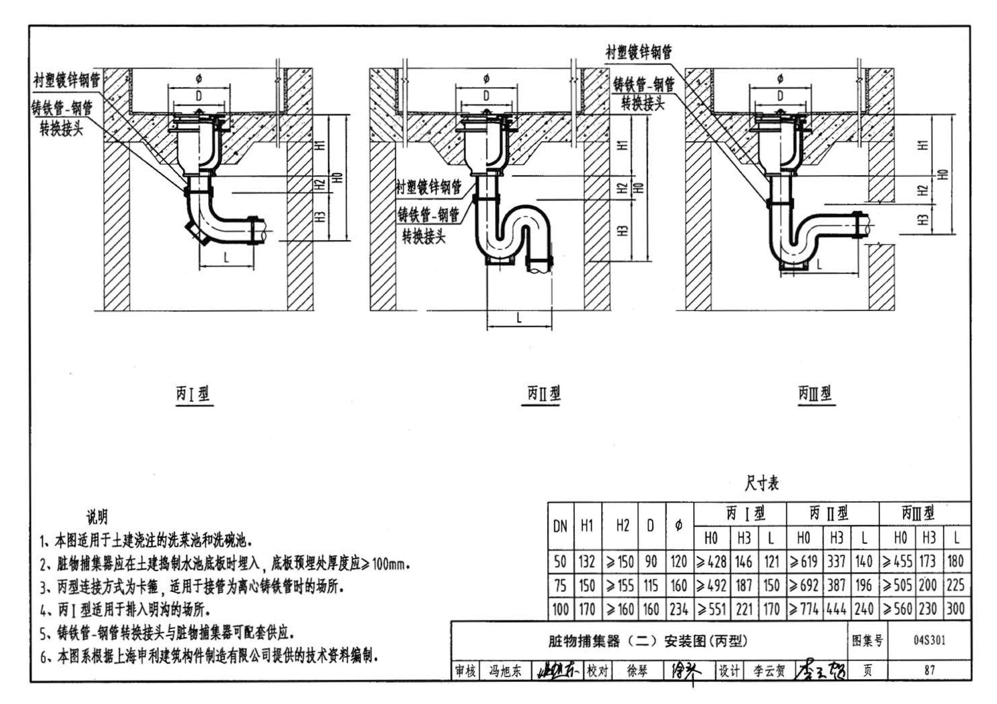 04S301--建筑排水设备附件选用安装