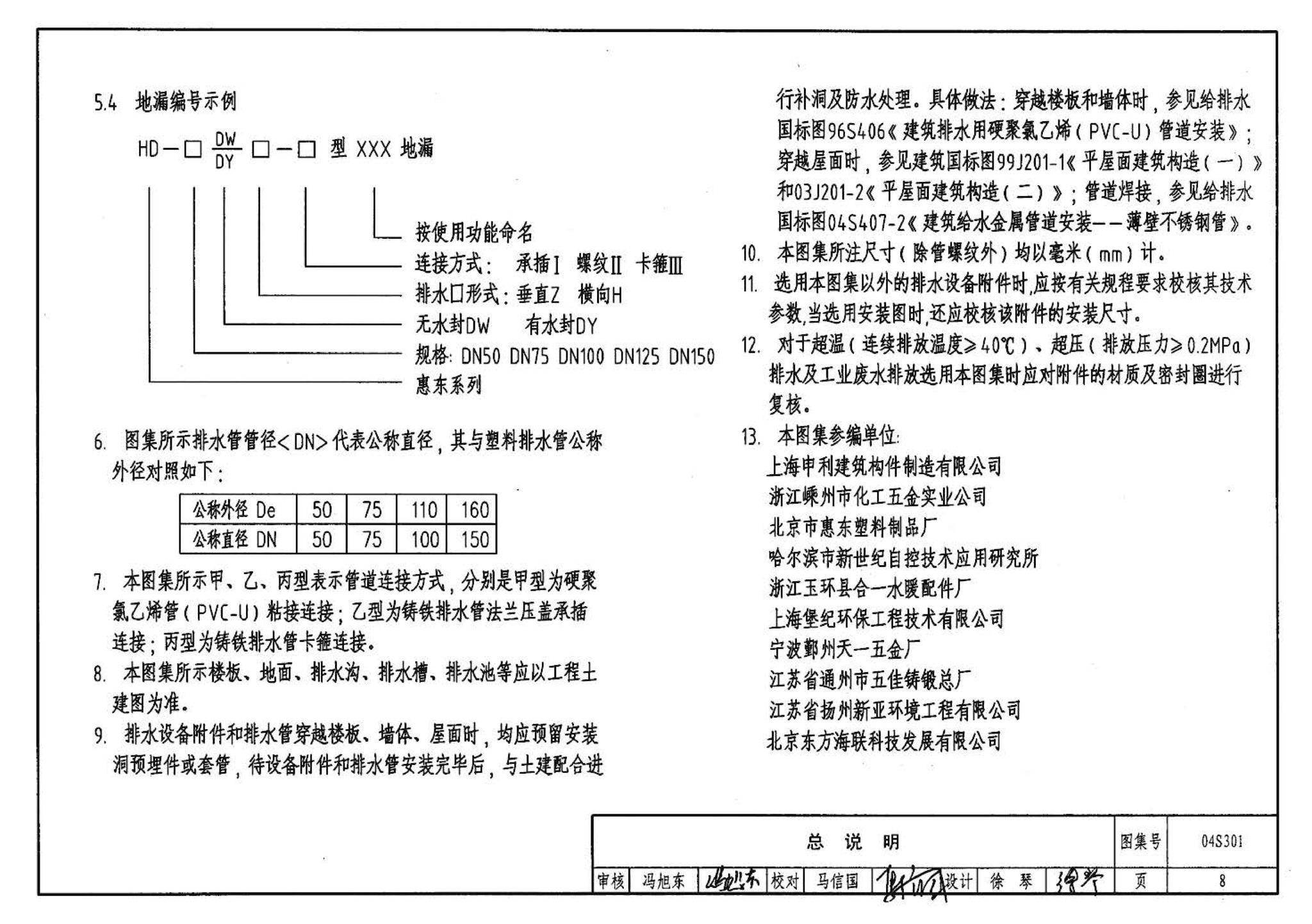 04S301--建筑排水设备附件选用安装