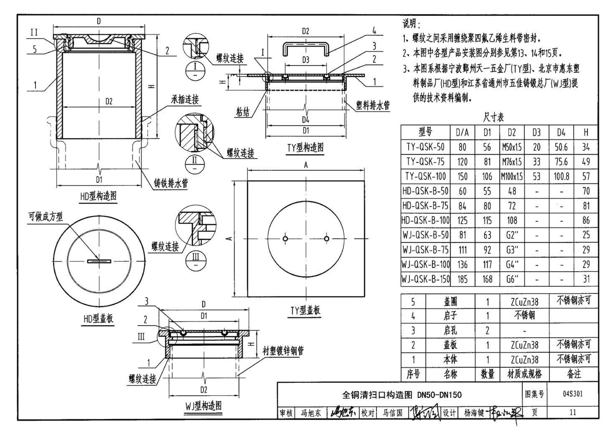 04S301--建筑排水设备附件选用安装