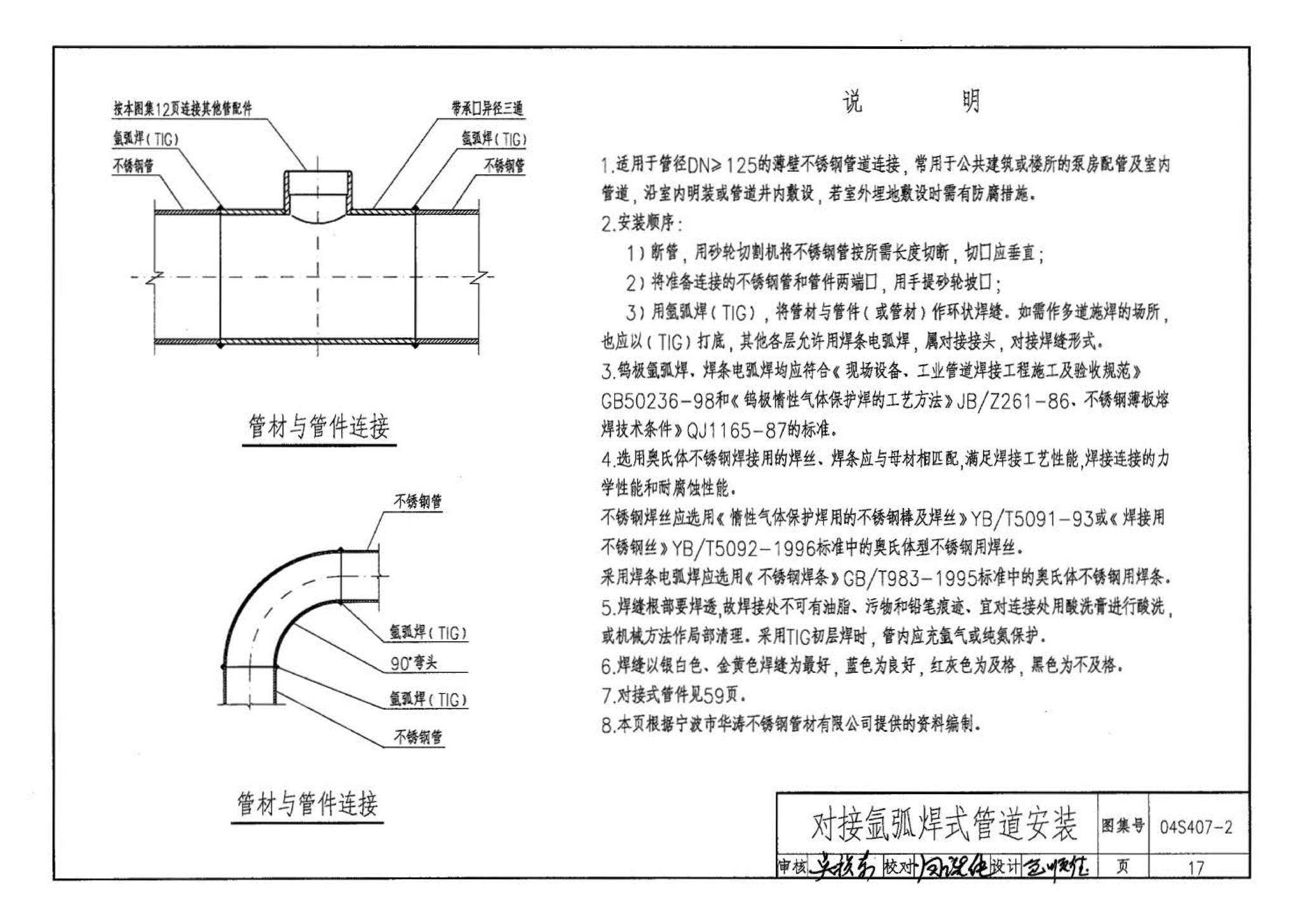 04S407-2--建筑给水金属管道安装－薄壁不锈钢管