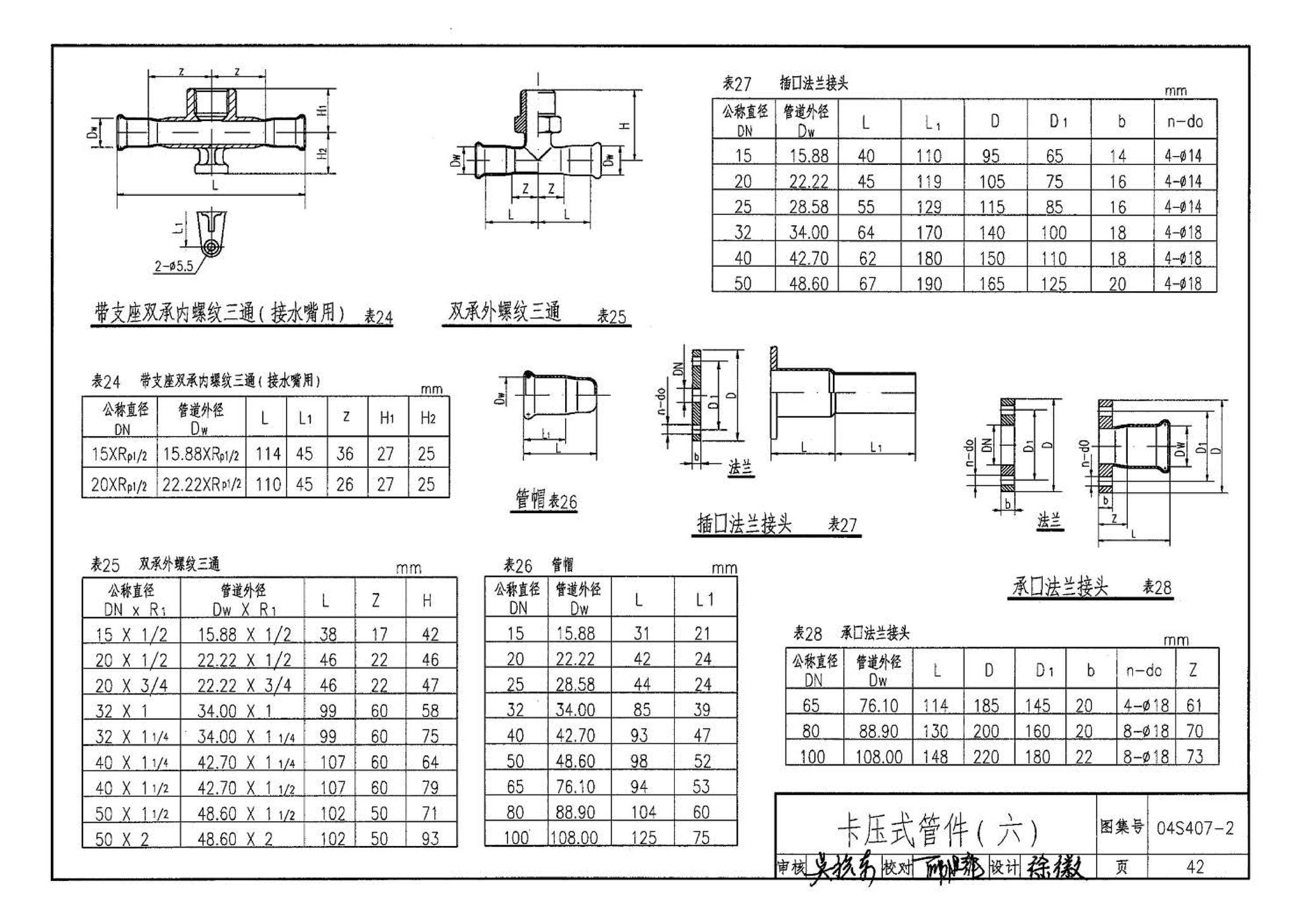 04S407-2--建筑给水金属管道安装－薄壁不锈钢管