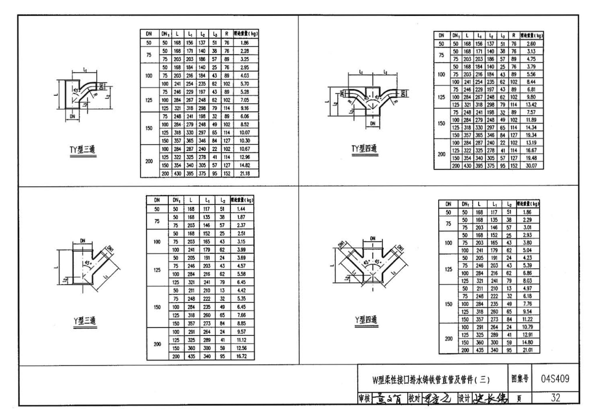 04S409--建筑排水用柔性接口铸铁管安装