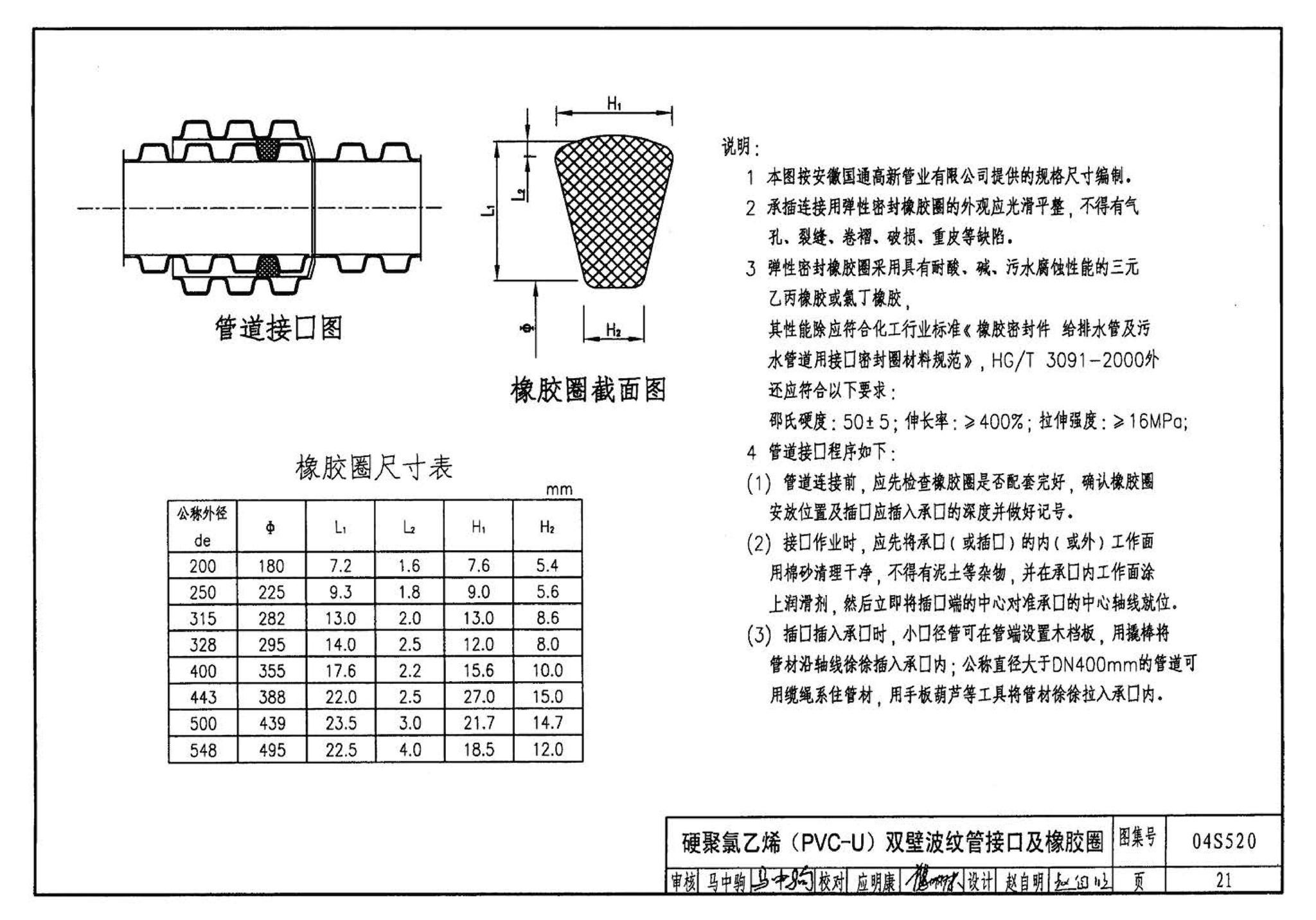 04S520--埋地塑料排水管道施工