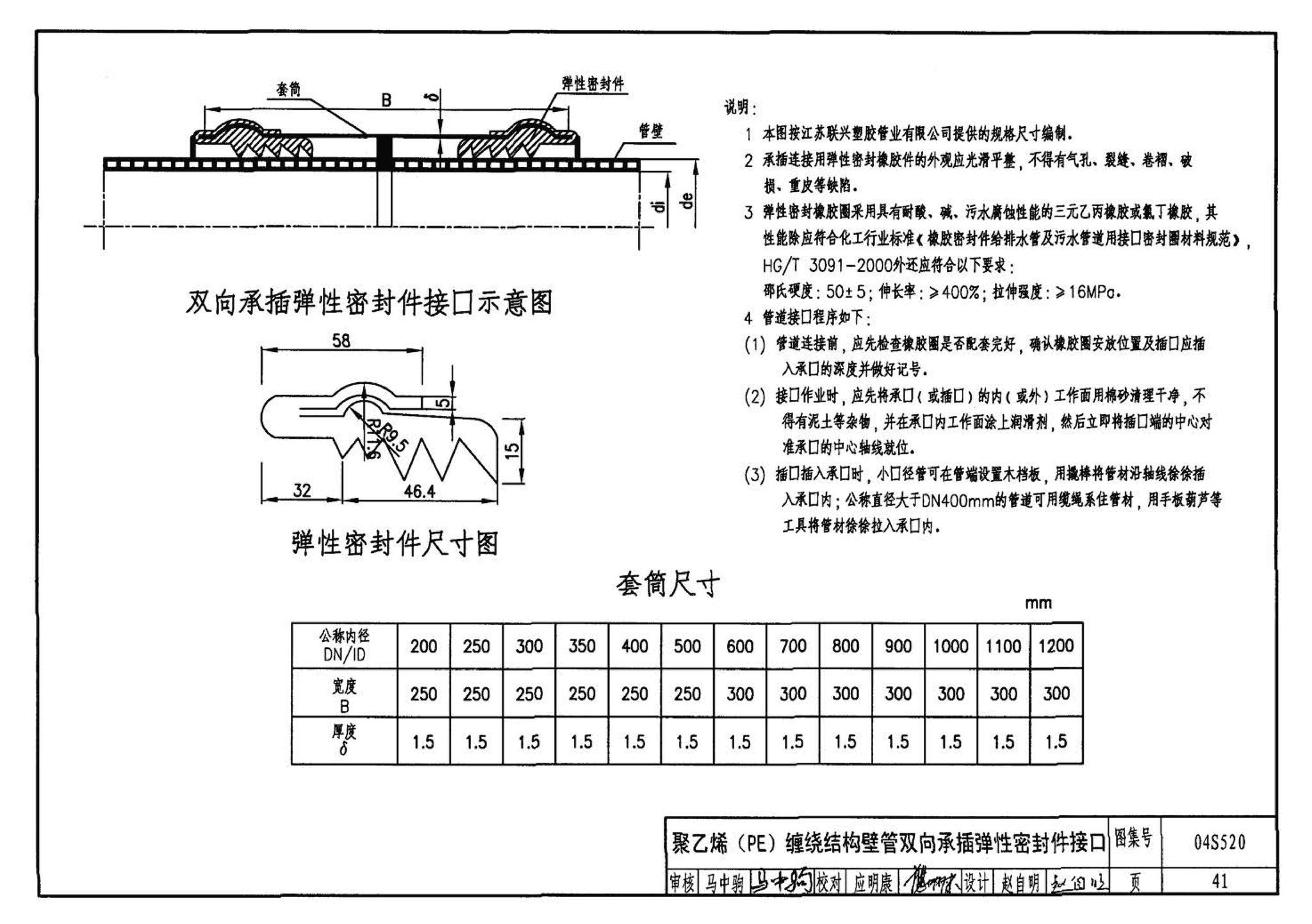 04S520--埋地塑料排水管道施工