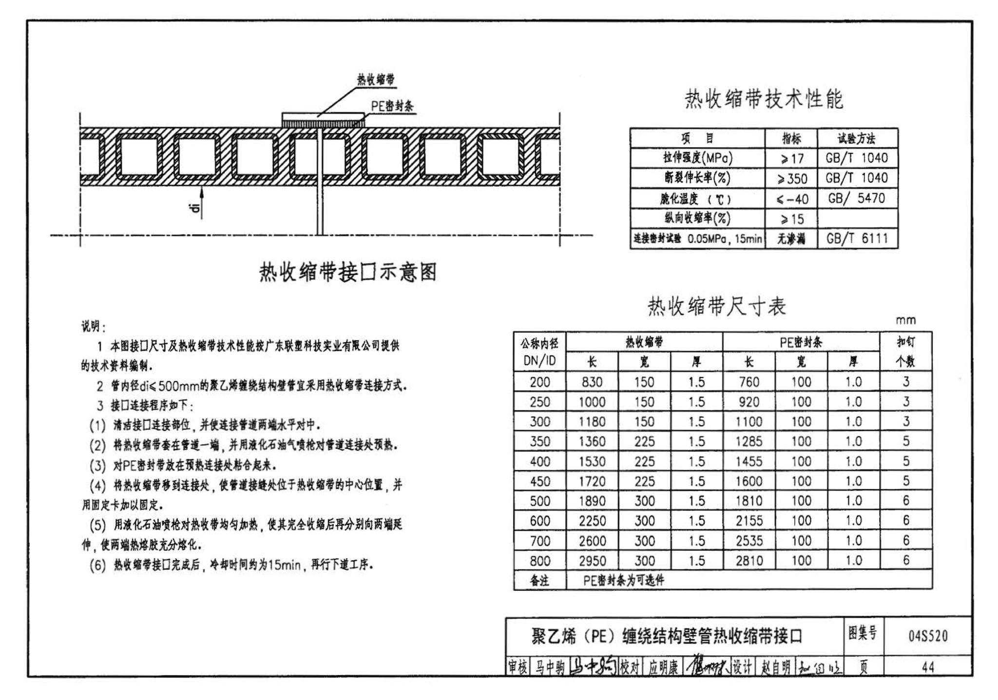 04S520--埋地塑料排水管道施工