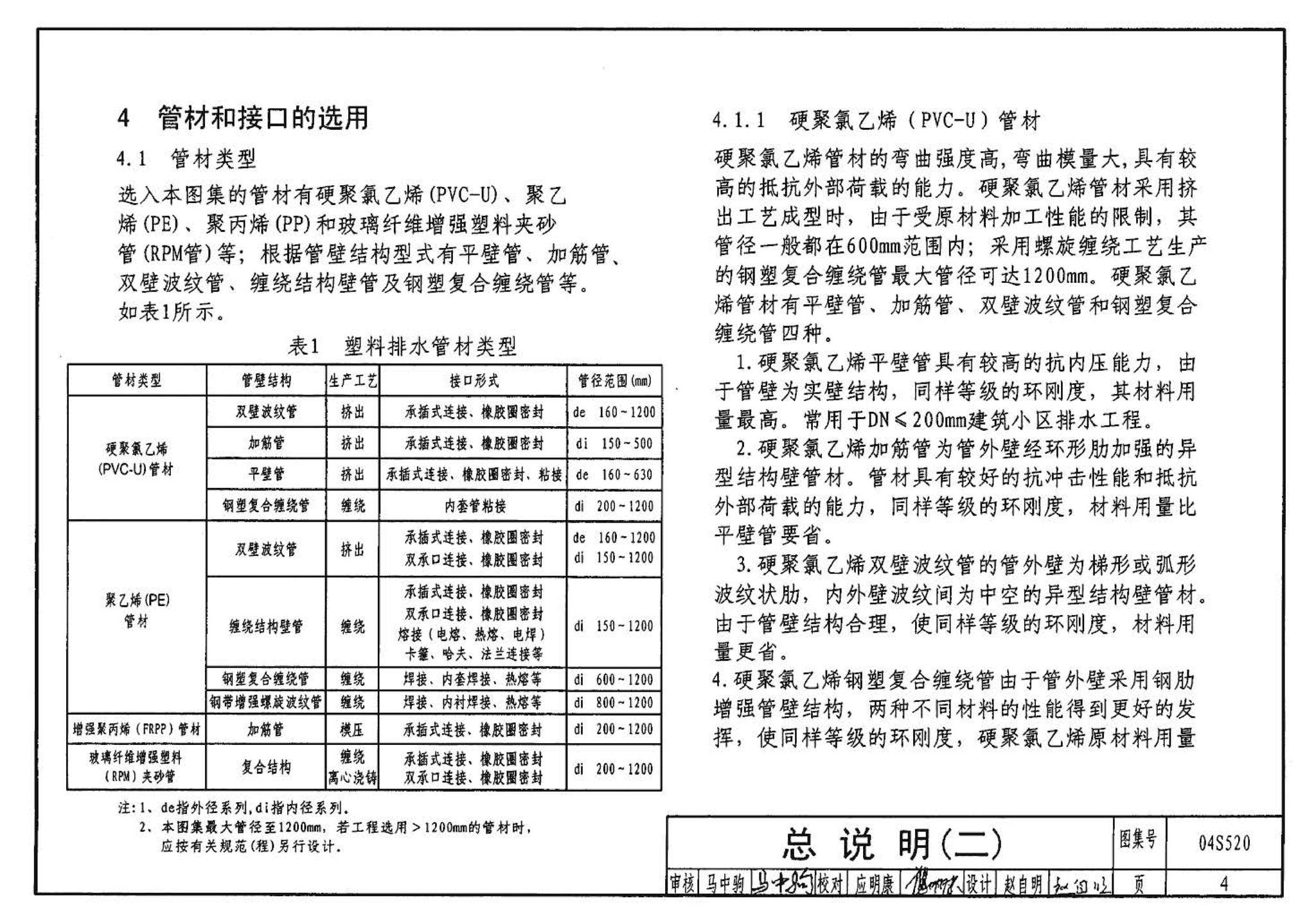 04S520--埋地塑料排水管道施工