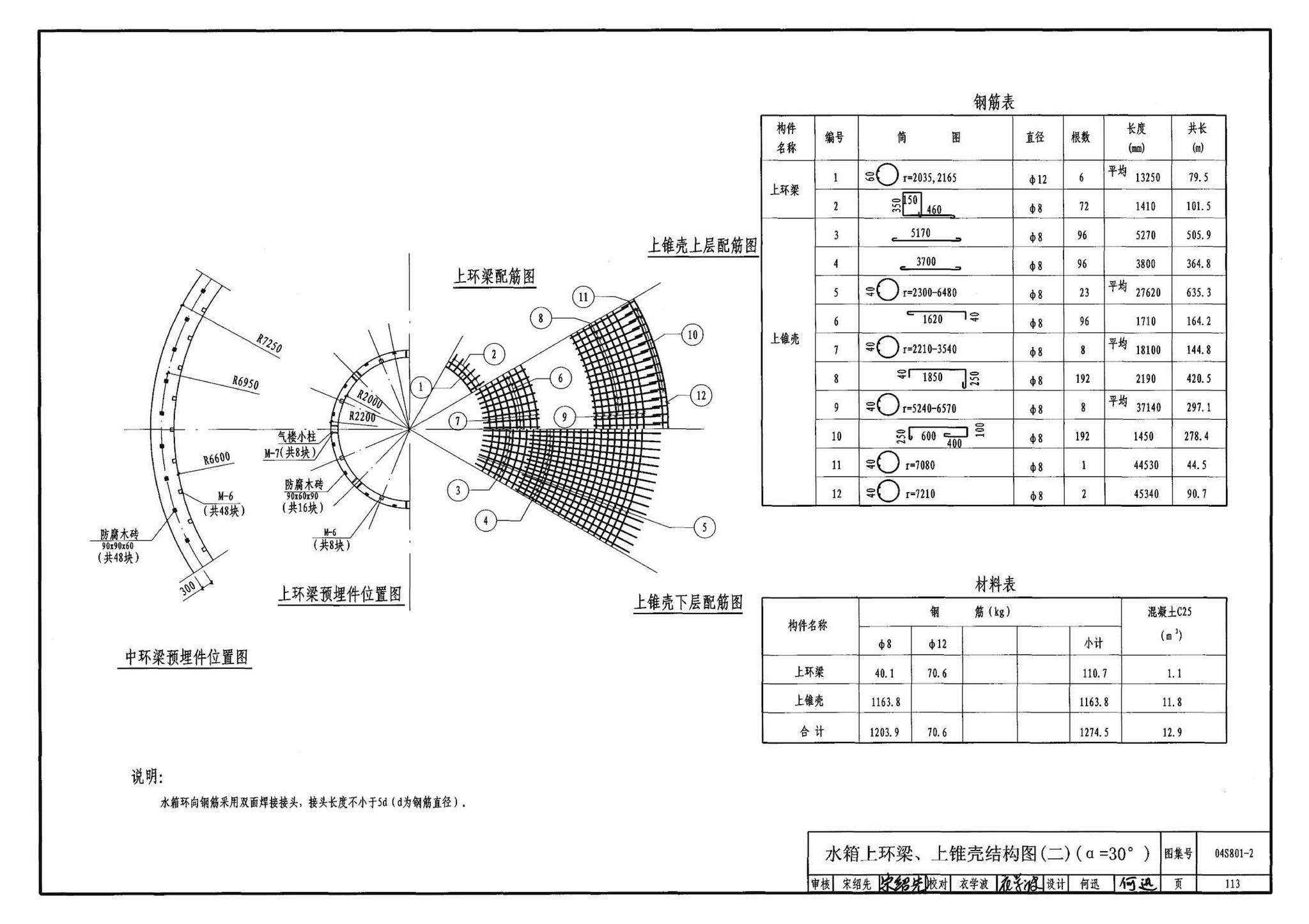 04S801-2--钢筋混凝土倒锥壳保温水塔（150m3、200m3、300m3）