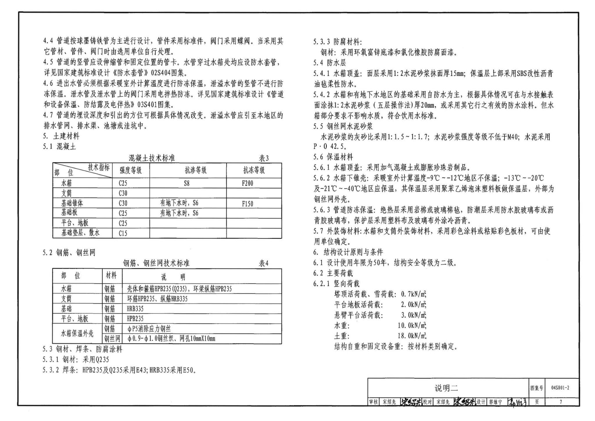 04S801-2--钢筋混凝土倒锥壳保温水塔（150m3、200m3、300m3）