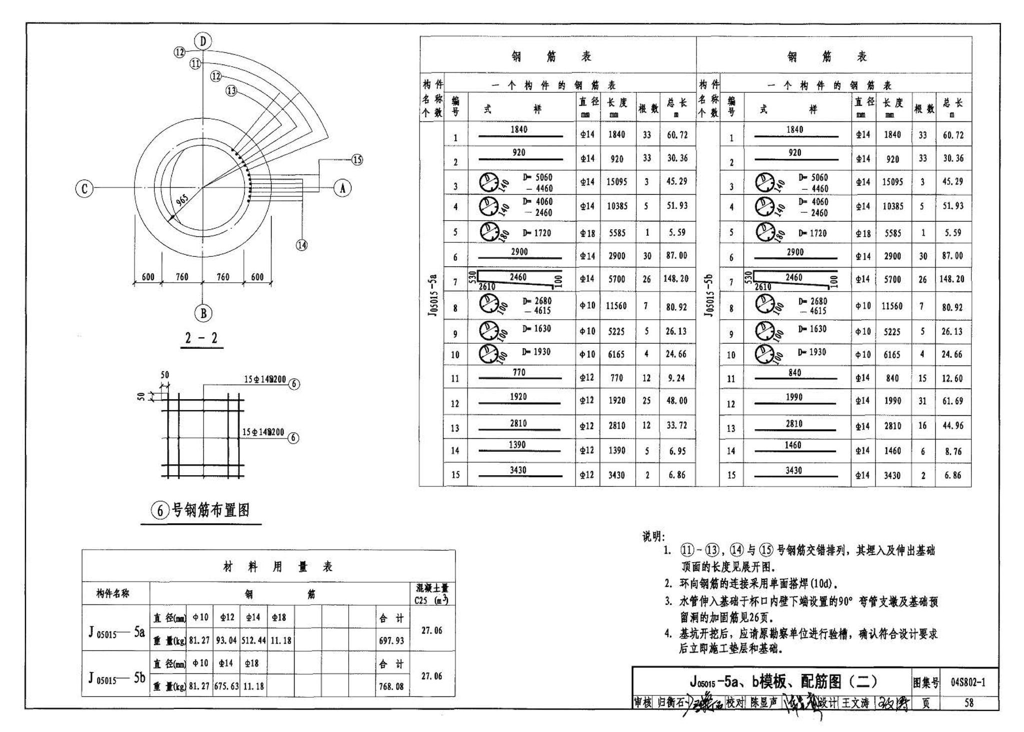 04S802-1--钢筋混凝土倒锥壳不保温水塔（50m3、100m3）