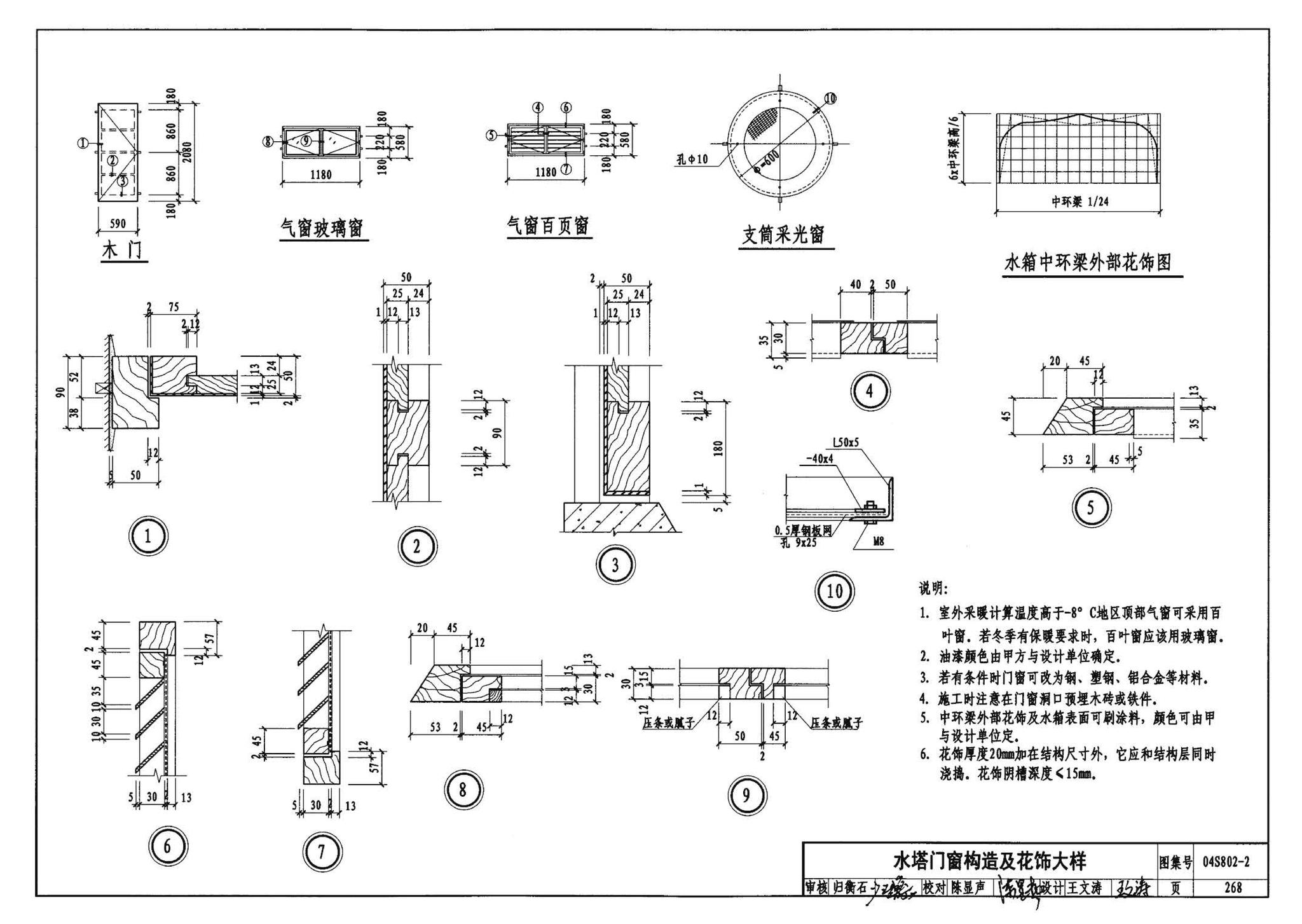 04S802-2--钢筋混凝土倒锥壳不保温水塔（150m3、200m3、300m3）