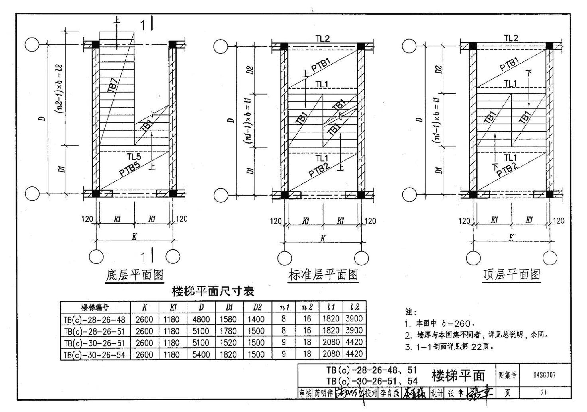 04SG307--现浇钢筋混凝土板式楼梯