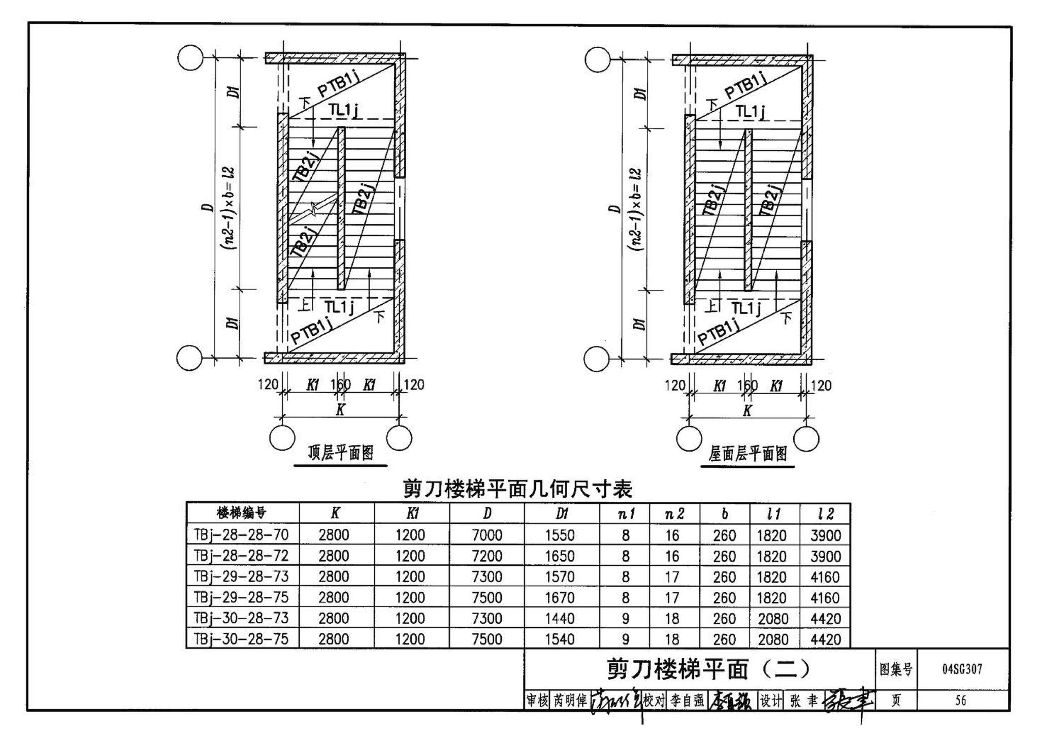 04SG307--现浇钢筋混凝土板式楼梯