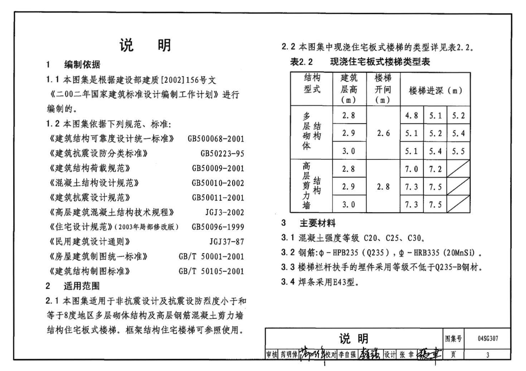 04SG307--现浇钢筋混凝土板式楼梯