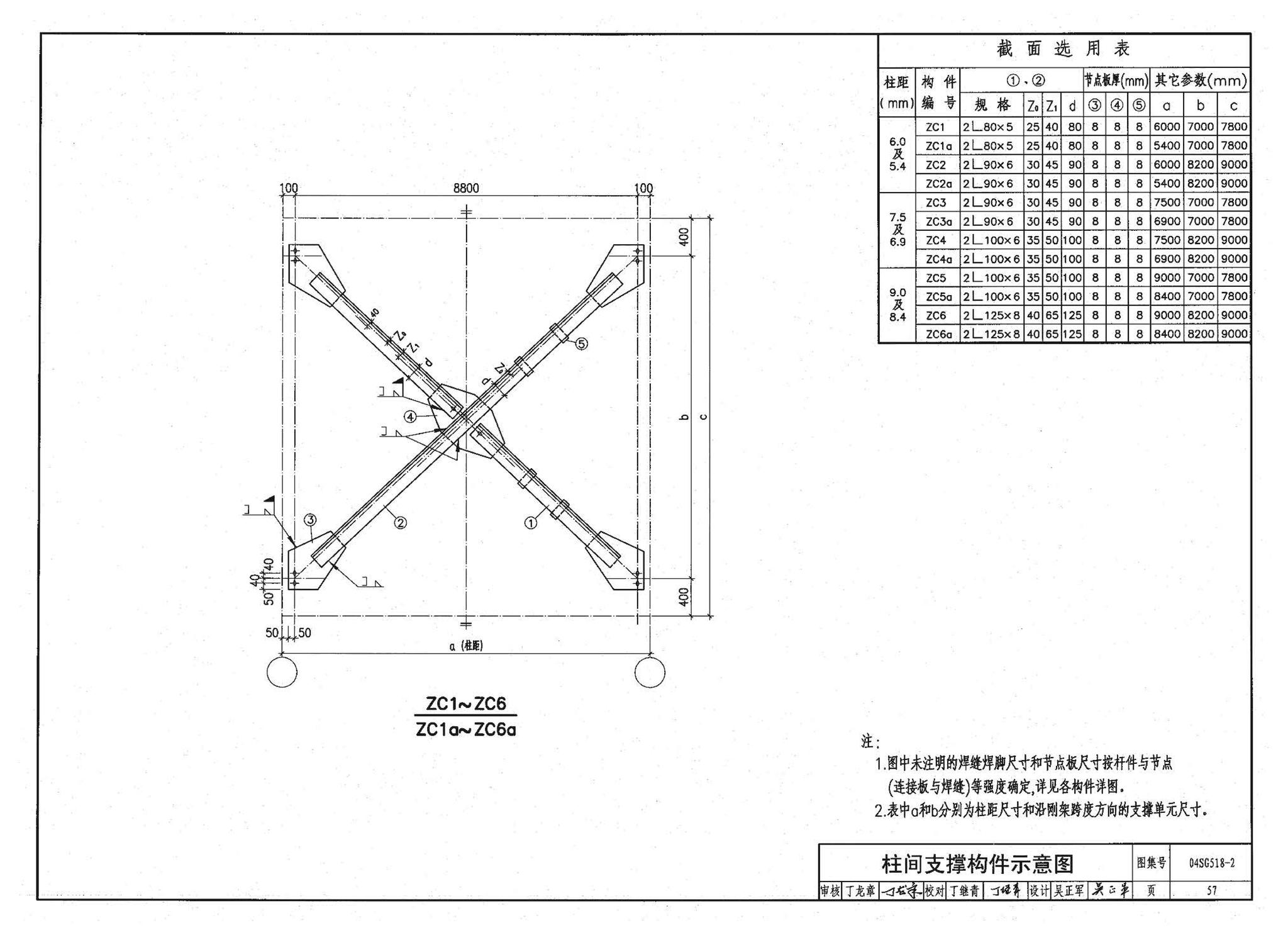 04SG518-2附构件详图--门式刚架轻型房屋钢结构（有悬挂吊车）附:构件详图