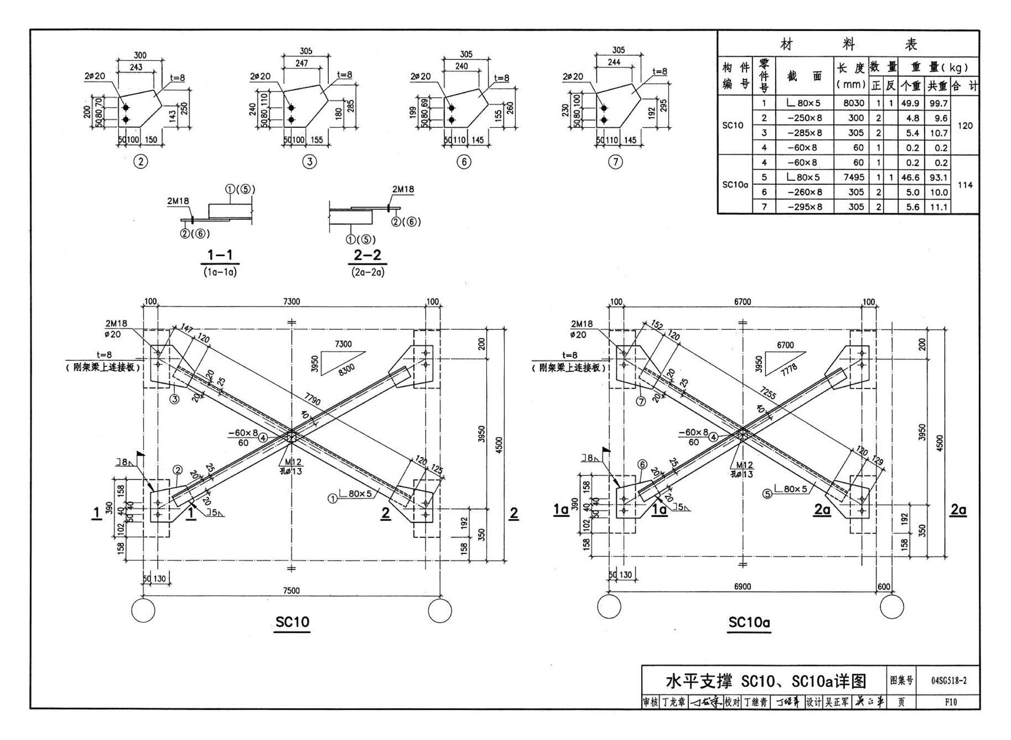 04SG518-2附构件详图--门式刚架轻型房屋钢结构（有悬挂吊车）附:构件详图