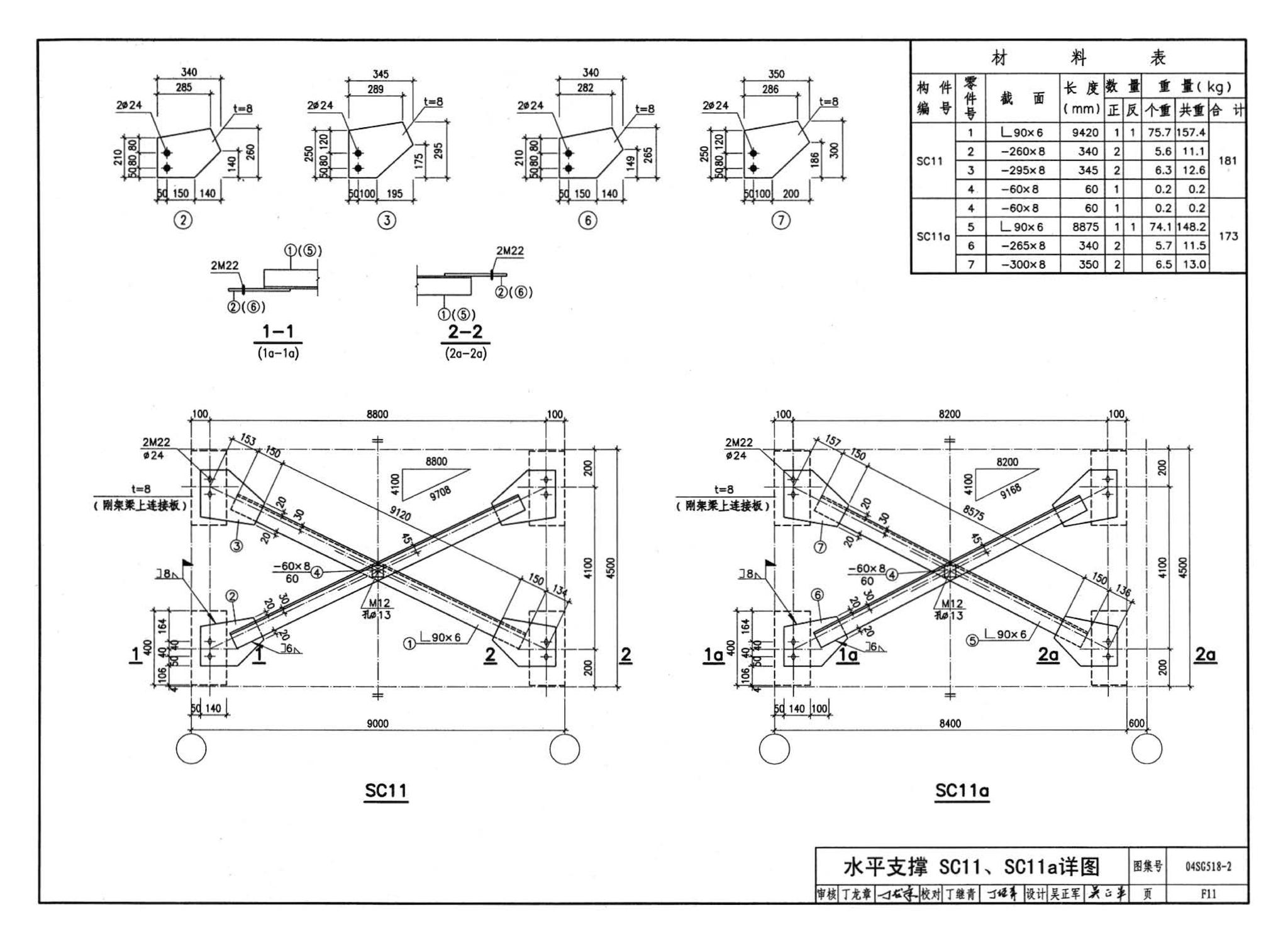 04SG518-2附构件详图--门式刚架轻型房屋钢结构（有悬挂吊车）附:构件详图