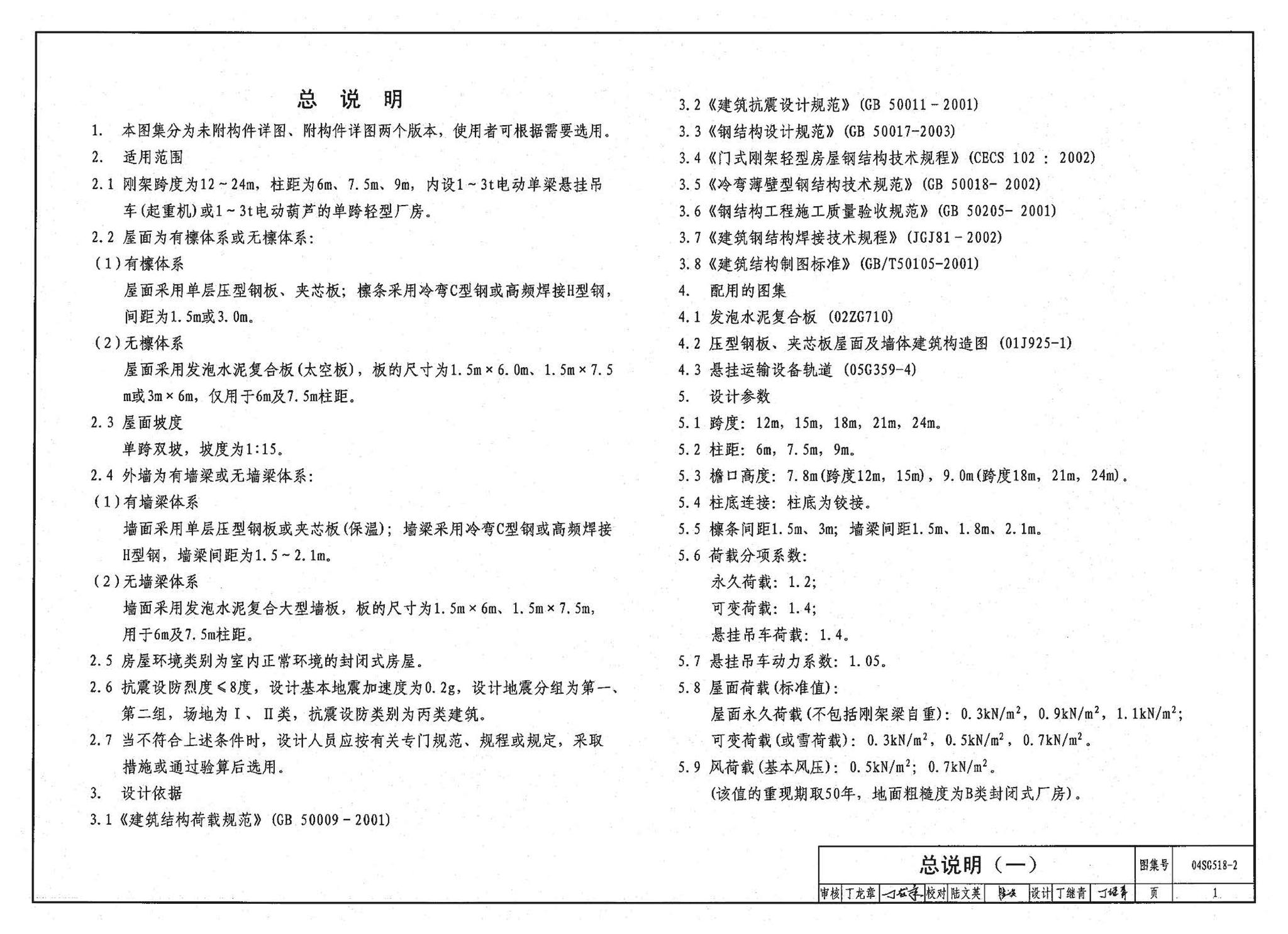 04SG518-2附构件详图--门式刚架轻型房屋钢结构（有悬挂吊车）附:构件详图