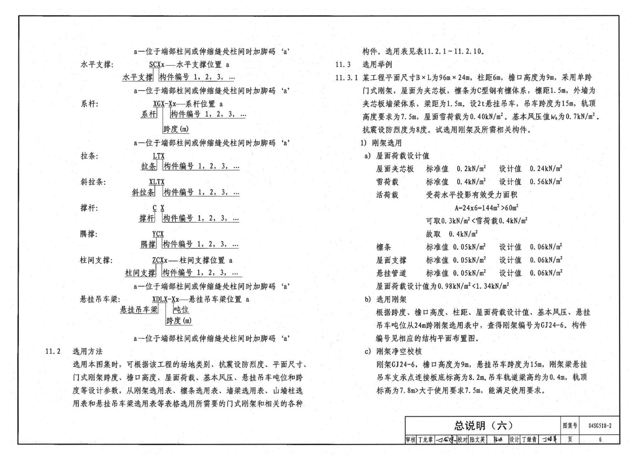 04SG518-2附构件详图--门式刚架轻型房屋钢结构（有悬挂吊车）附:构件详图