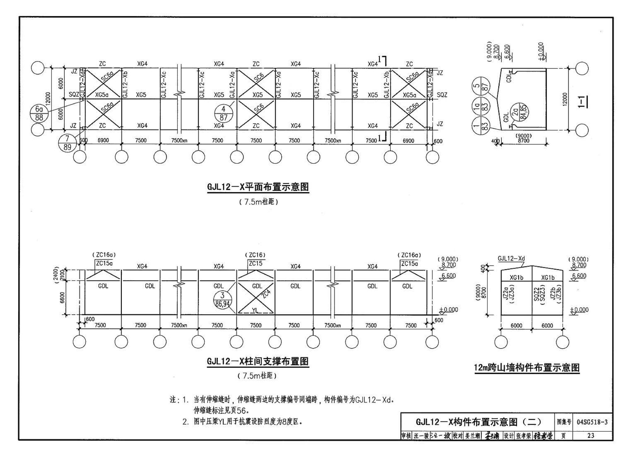 04SG518-3附构件详图--门式刚架轻型房屋钢结构（有吊车）附:构件详图