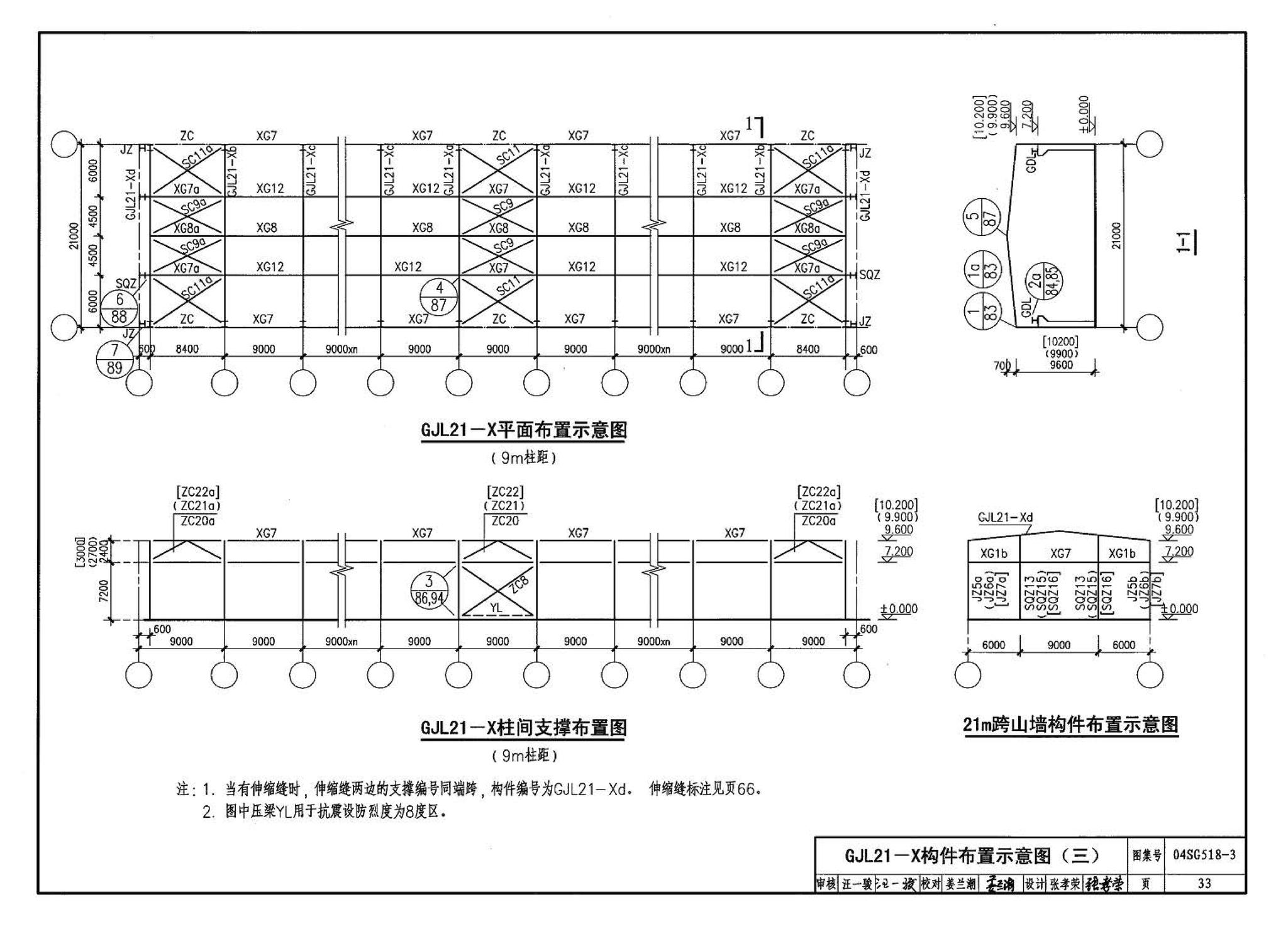 04SG518-3附构件详图--门式刚架轻型房屋钢结构（有吊车）附:构件详图