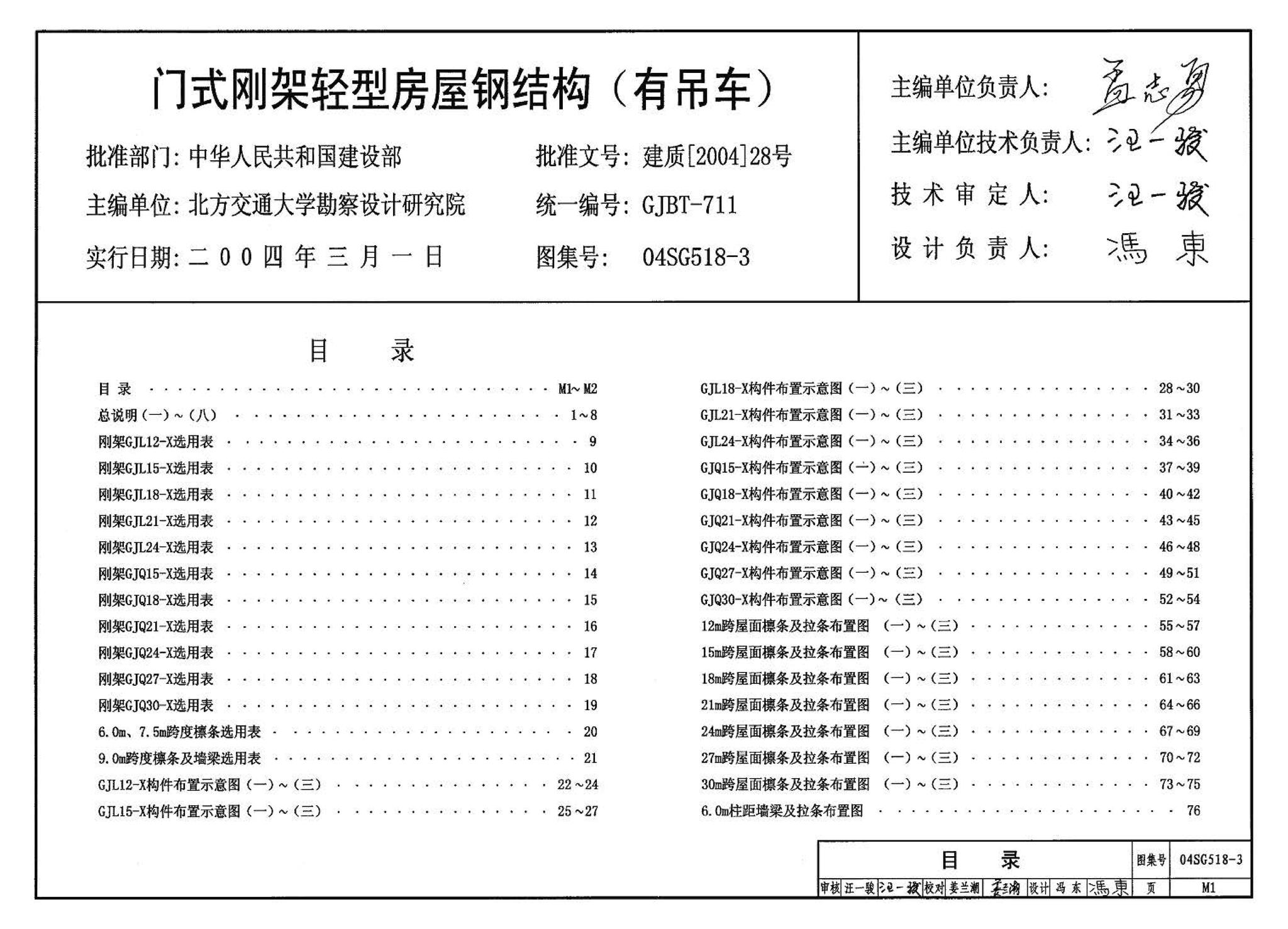 04SG518-3附构件详图--门式刚架轻型房屋钢结构（有吊车）附:构件详图