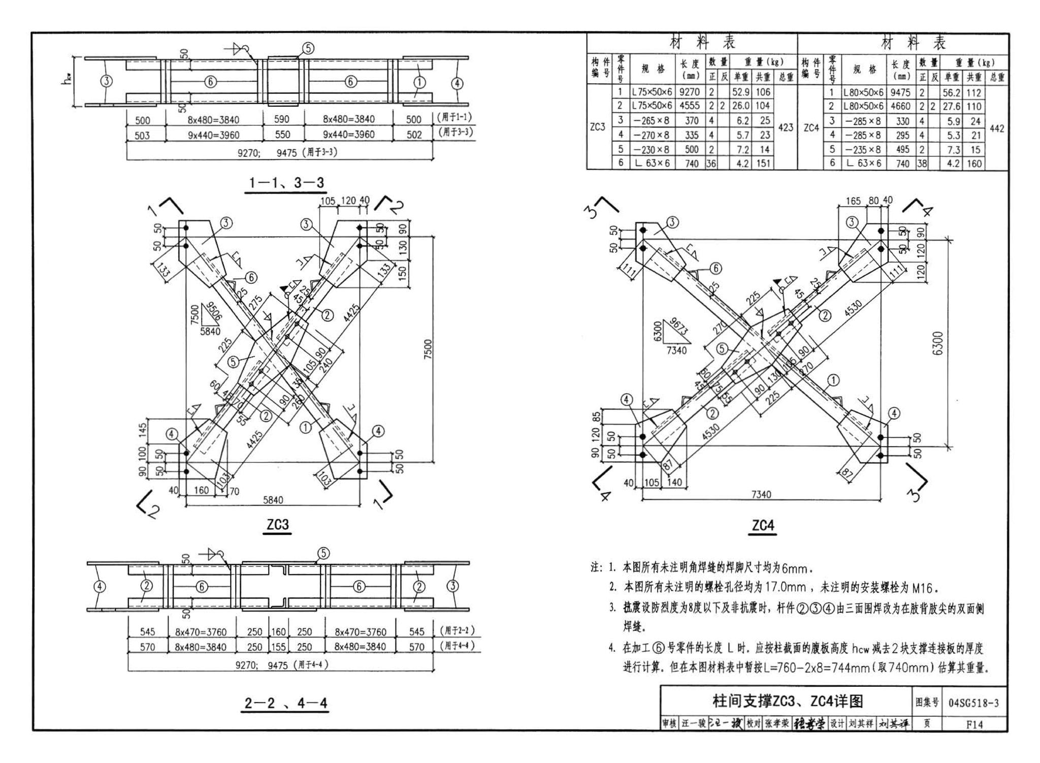 04SG518-3附构件详图--门式刚架轻型房屋钢结构（有吊车）附:构件详图